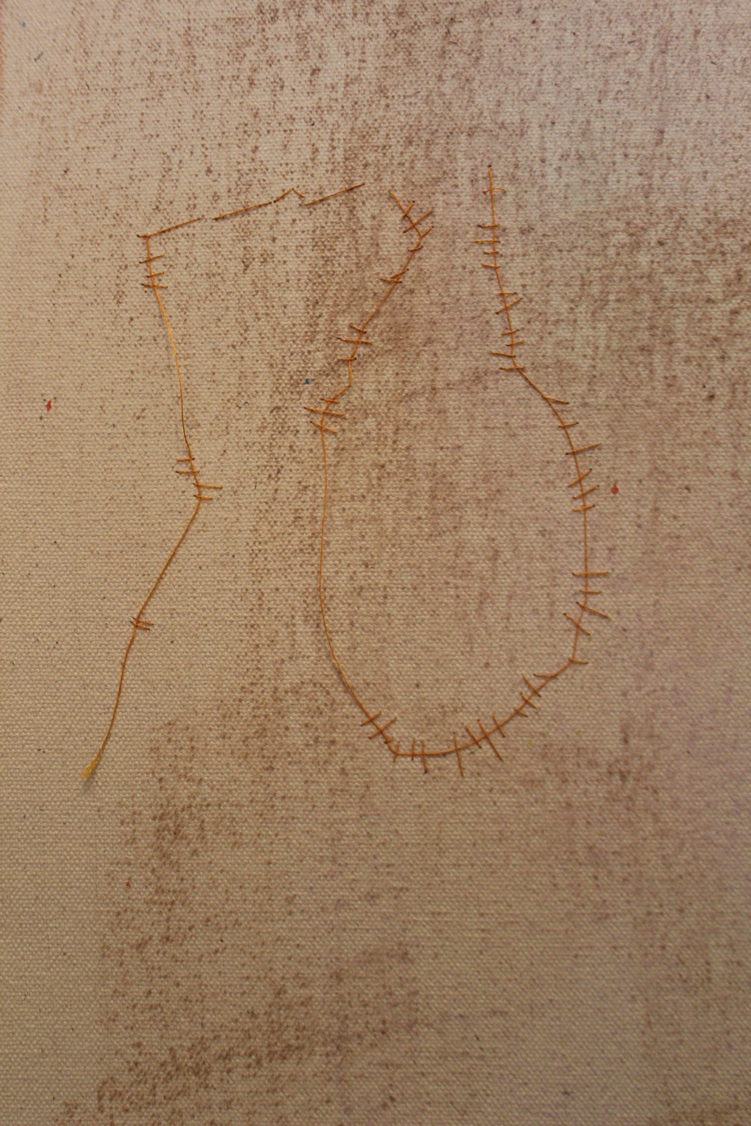 Chutes (detail), 4'x6'
Oil, chalk, ink, pastel, spray paint, zippers and twine
2016