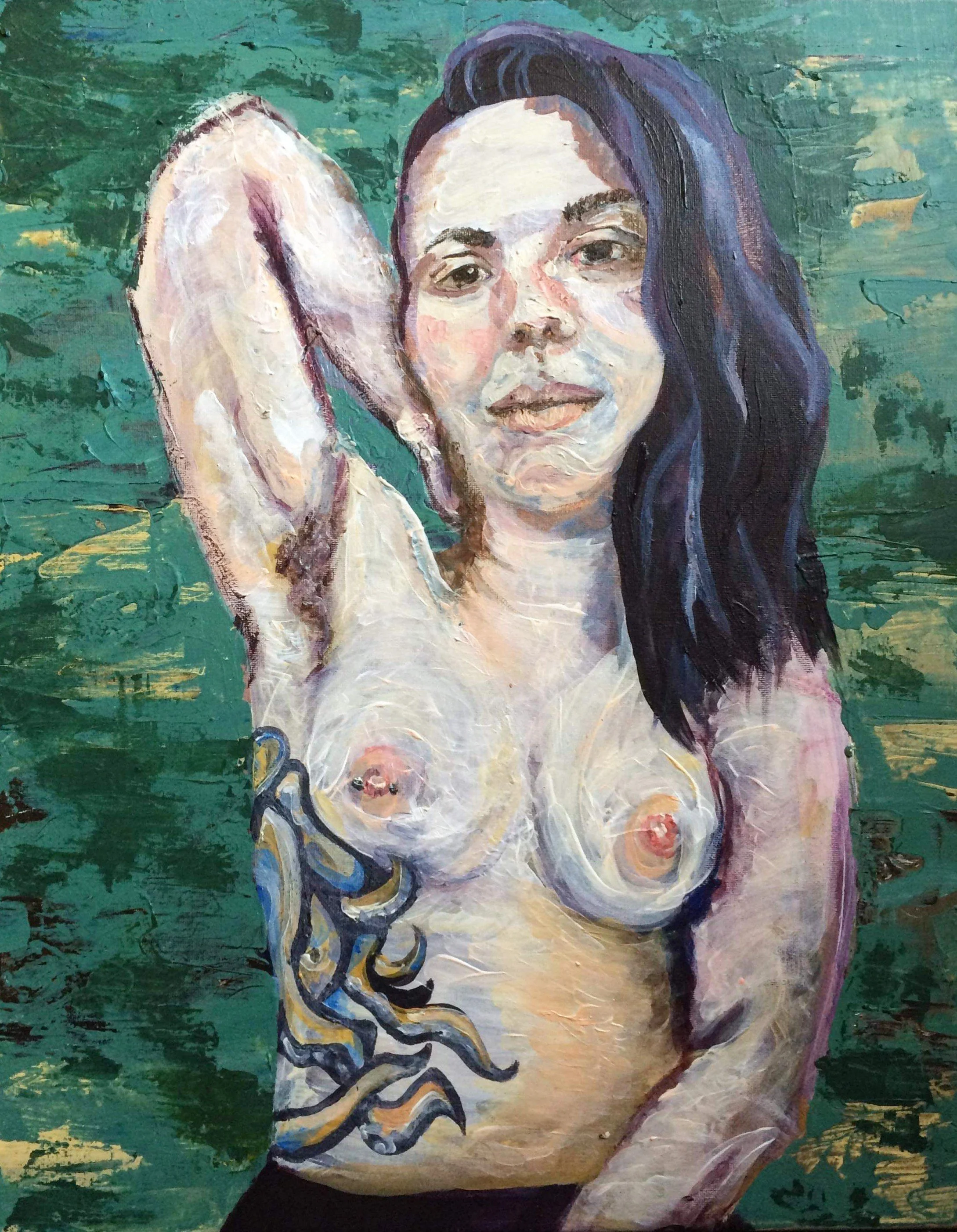 Alejandra, 16"x12"
Acrylic
2019