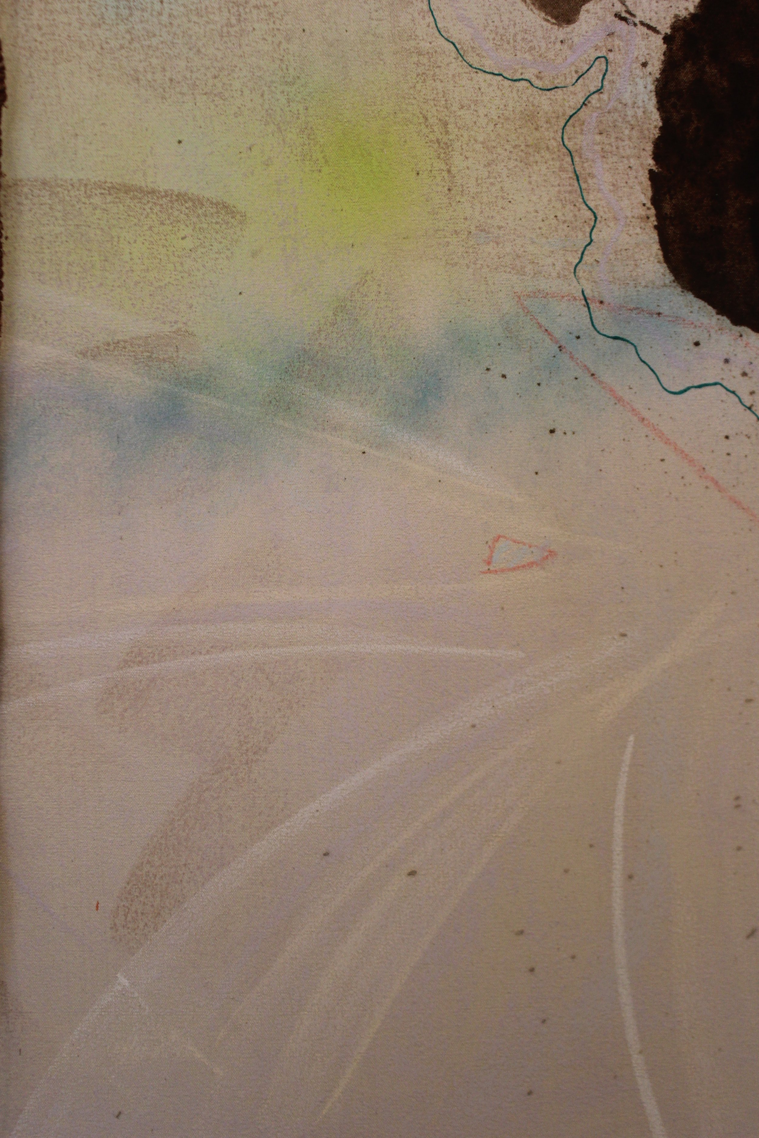 Chutes (detail), 4'x6'
Oil, chalk, ink, pastel, spray paint, zippers and twine
2016