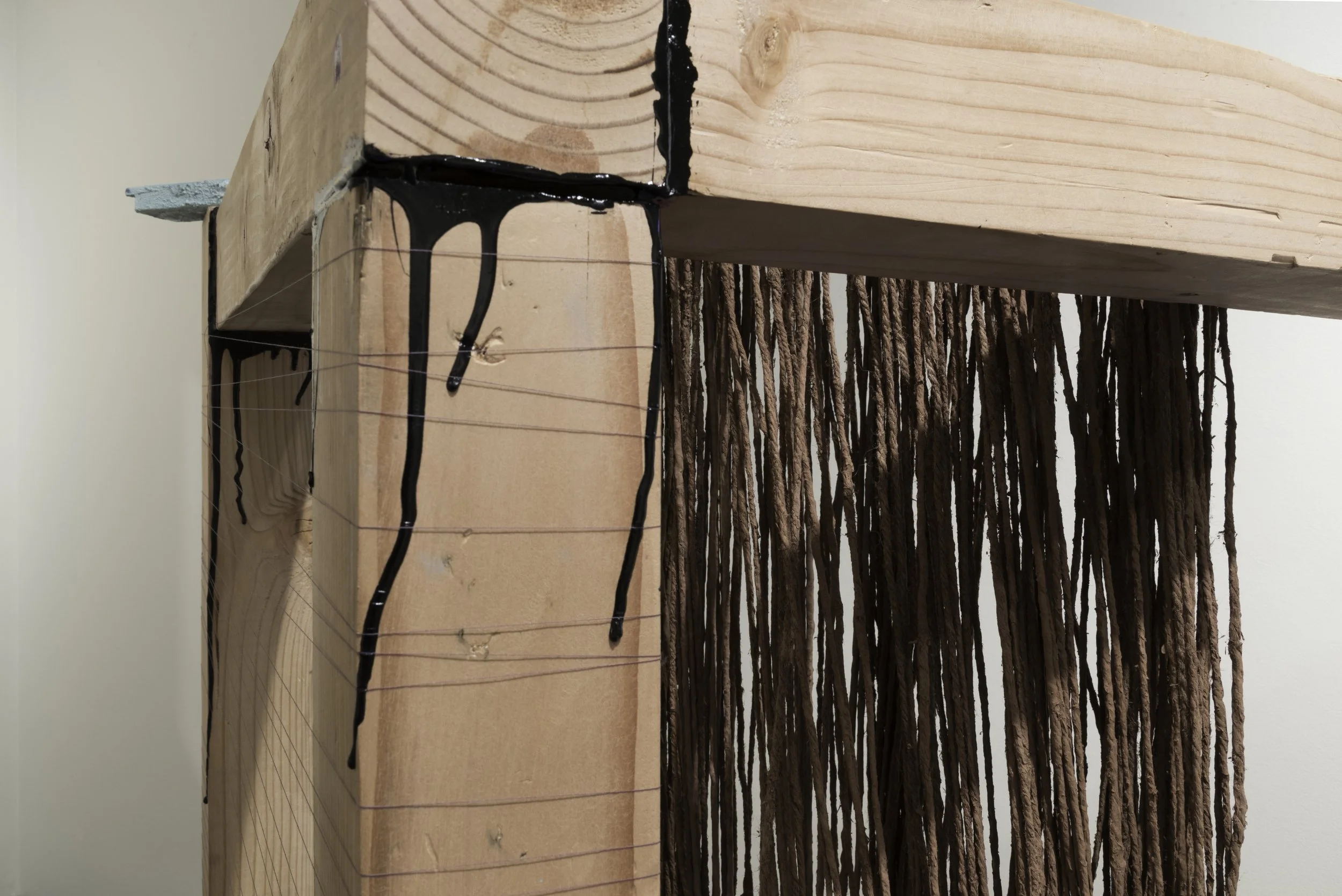 Lacuna(e), Capstone Installation
Wood, tar, clay, twine and bulbs
2016