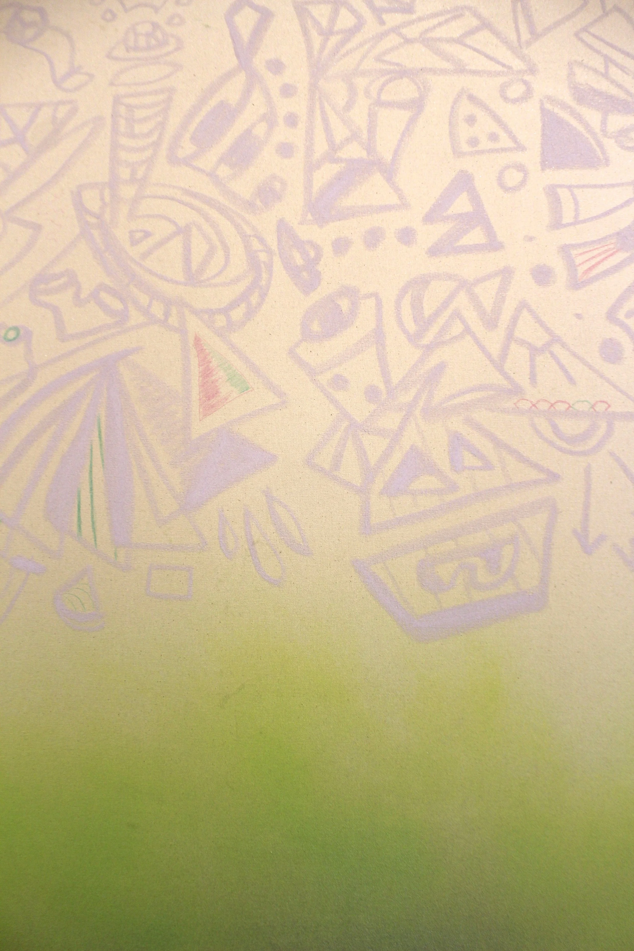 Glyphin' (detail), 4'x6'
Chalk, spray paint and pastel
2016