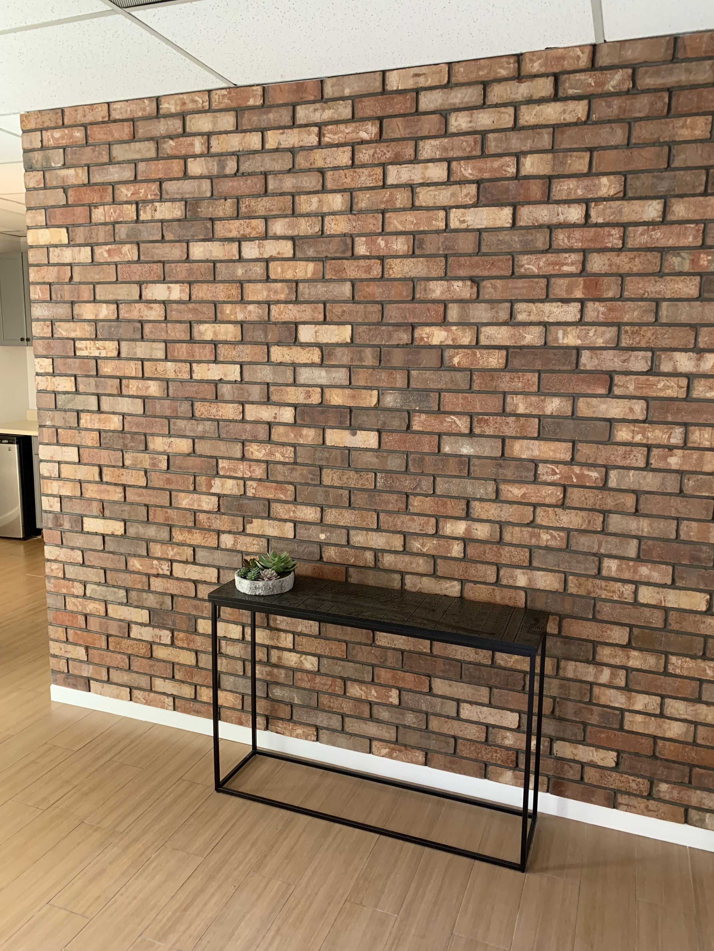 accent brick wall