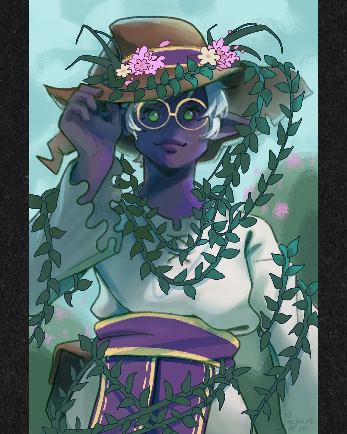 🍃🦴Artfight 2025!! 🦴🍃

I got to squeeze Artfight in this July and I had so much fun! This year I took my time and got to mess around in Krita. My main focus was vibes and lighting. 

Congrats to Team Crystal for the close win! I will take my loyal