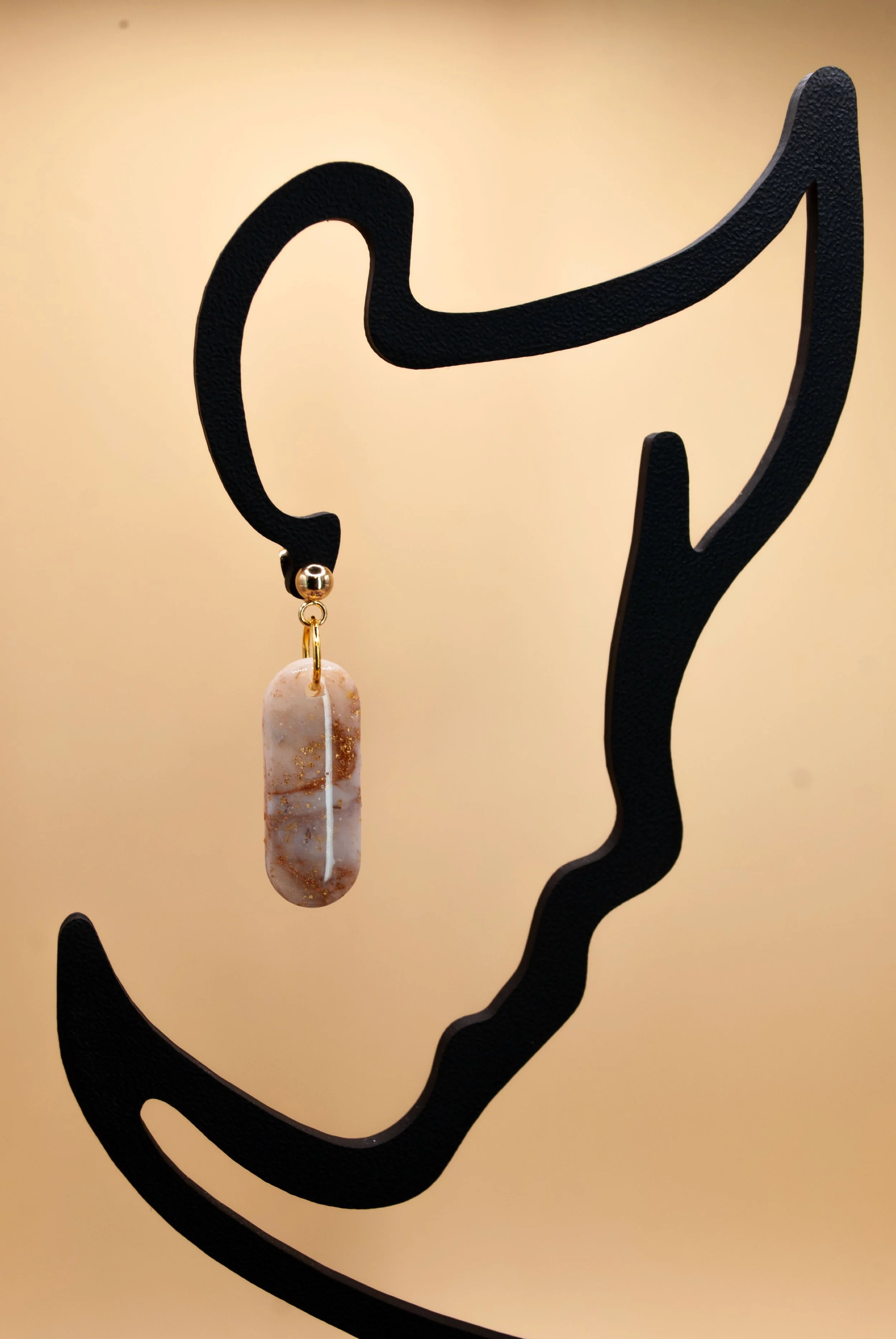 Boucles Iris - collection marbre noisette