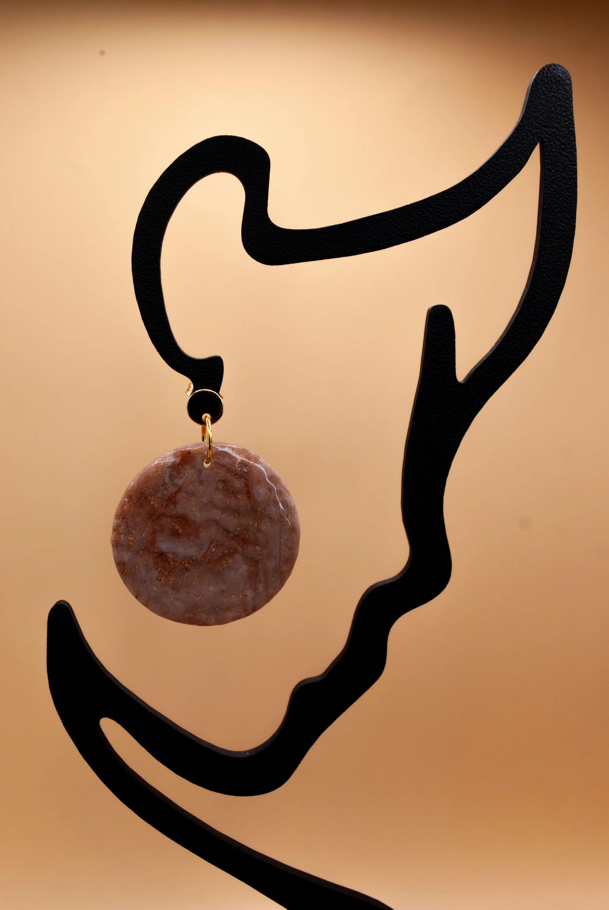 Boucles Olivia - collection marbre noisette