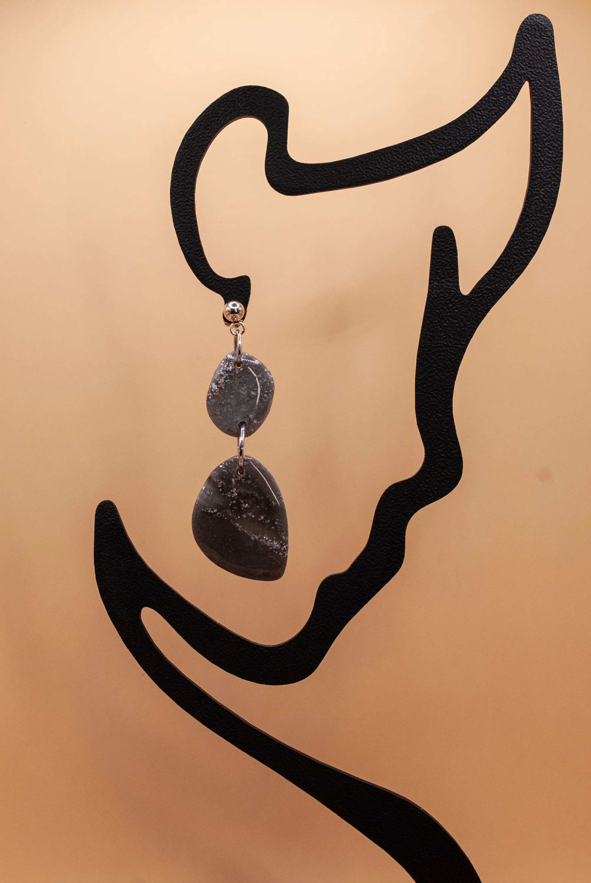 Boucles Soline - collection gris de lune