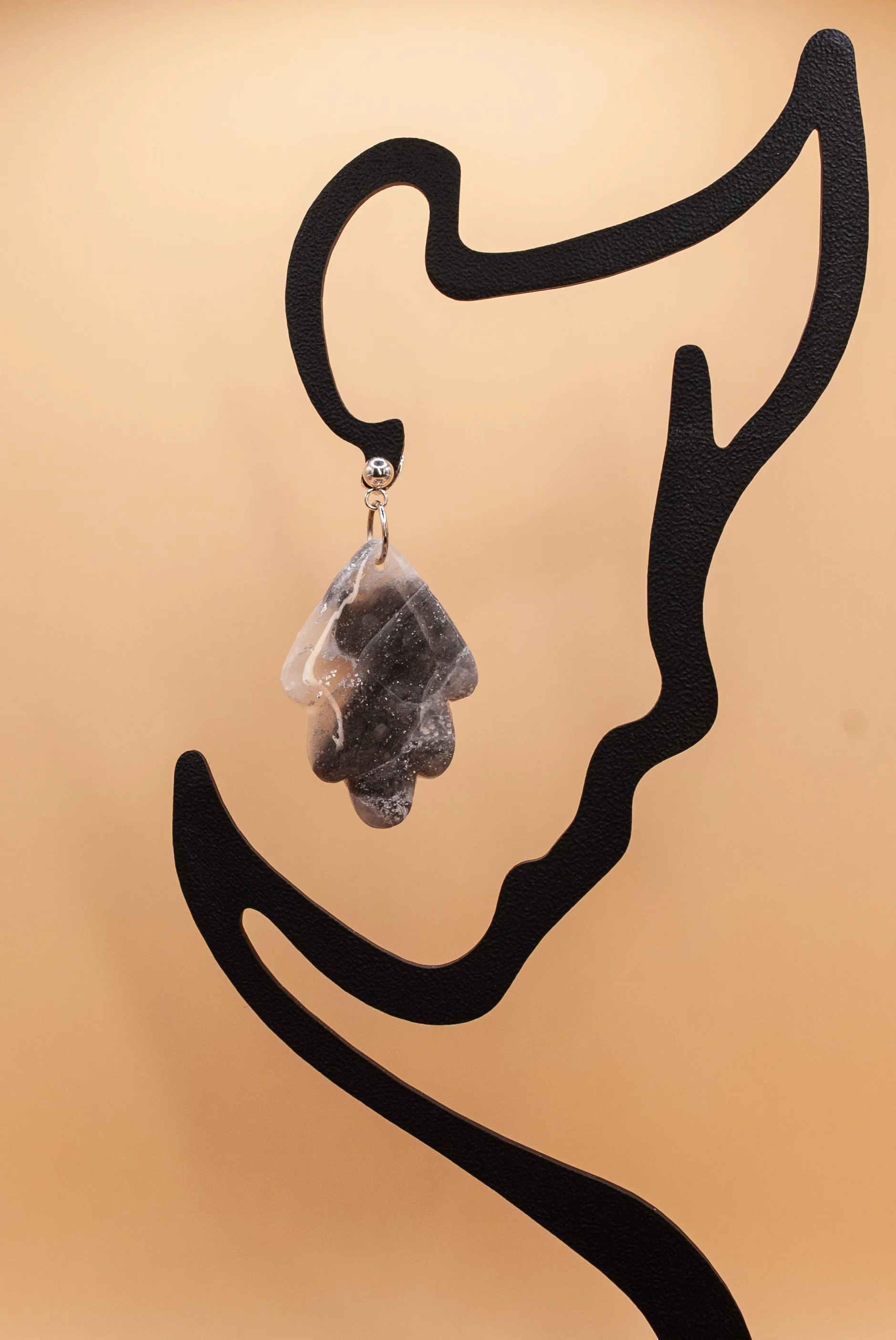 Boucles Camélia version 2 - collection gris de lune