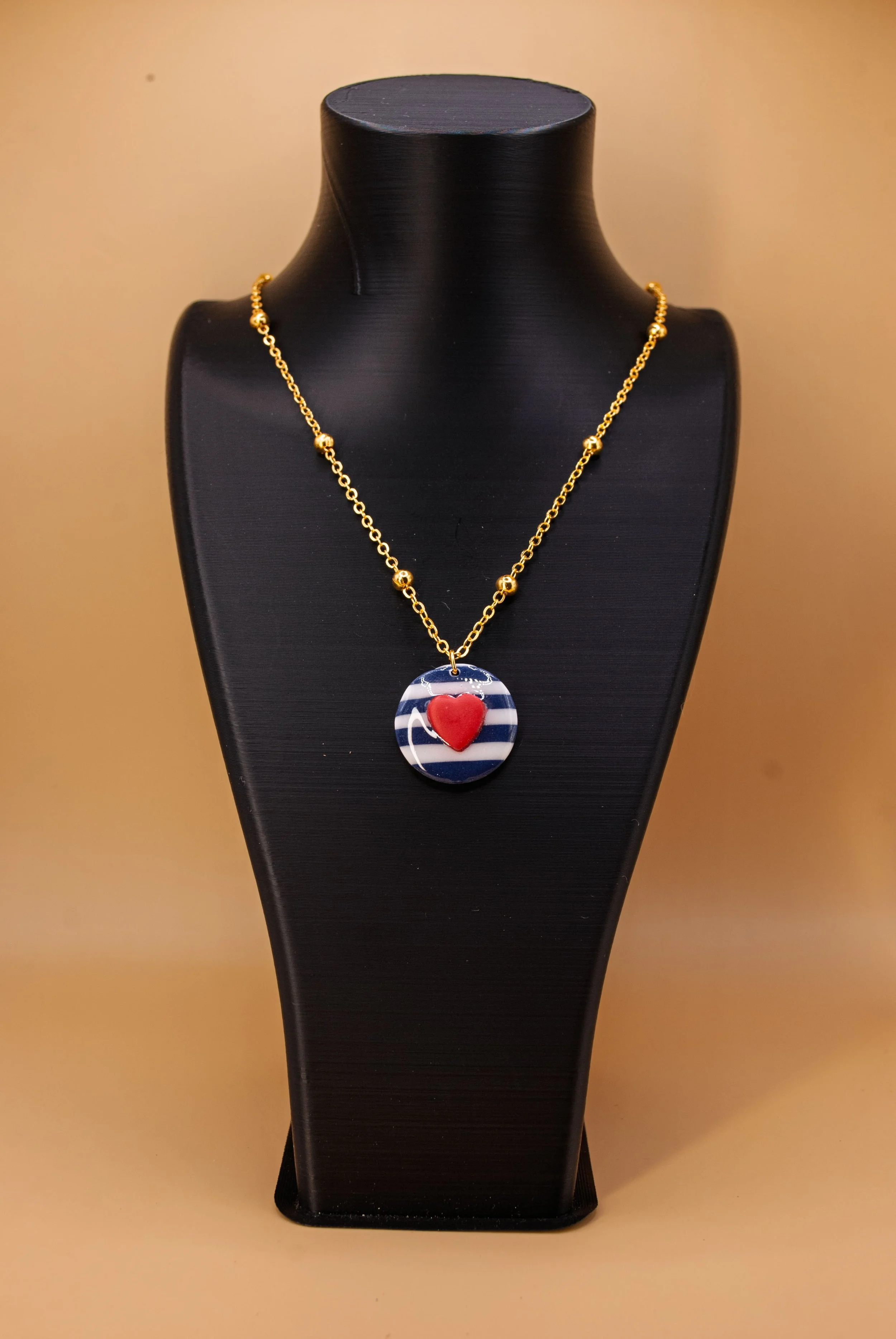 Collier Marinière coeur - Collection Week end à la mer