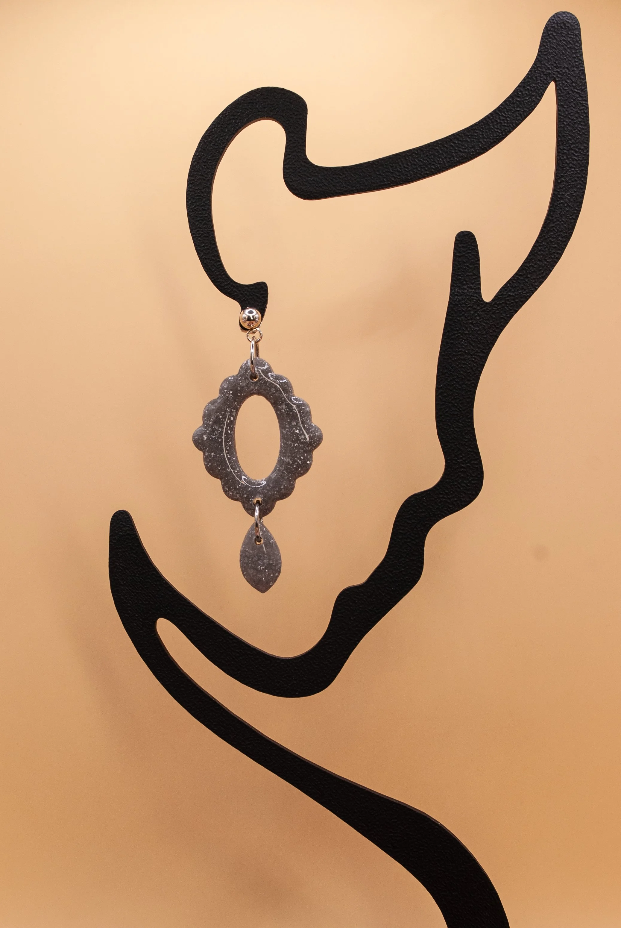 Boucles Charlotte - collection gris de lune