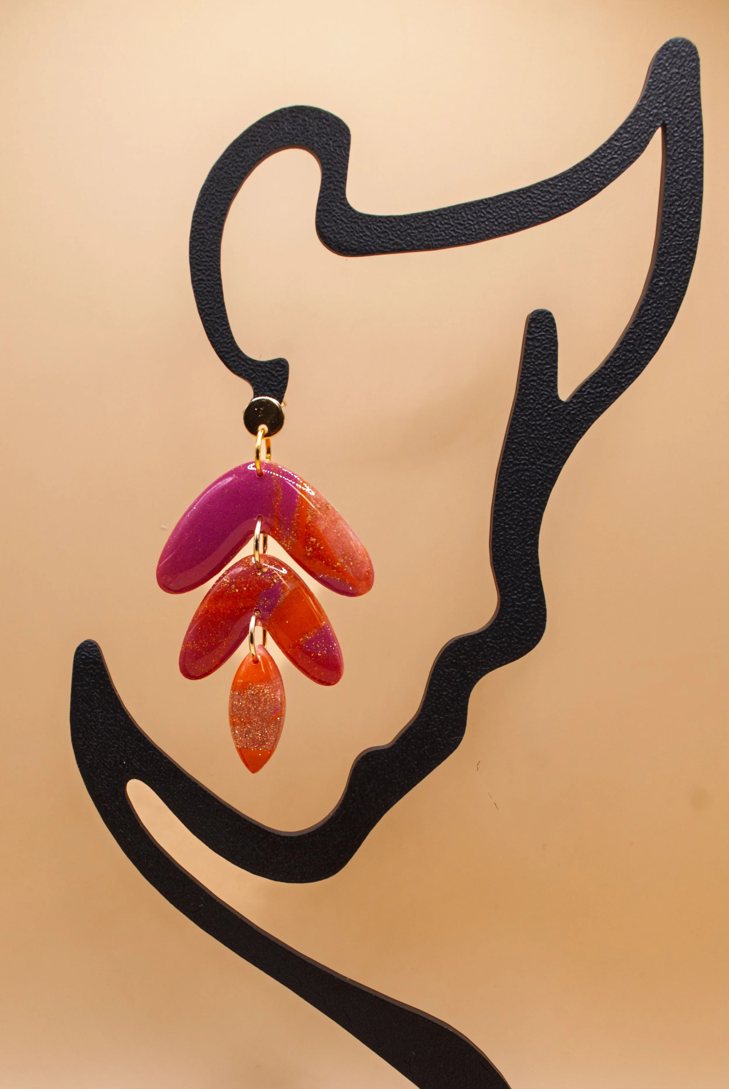 Boucles Nymphéa - Collection Pamplemousse x Fuchsia