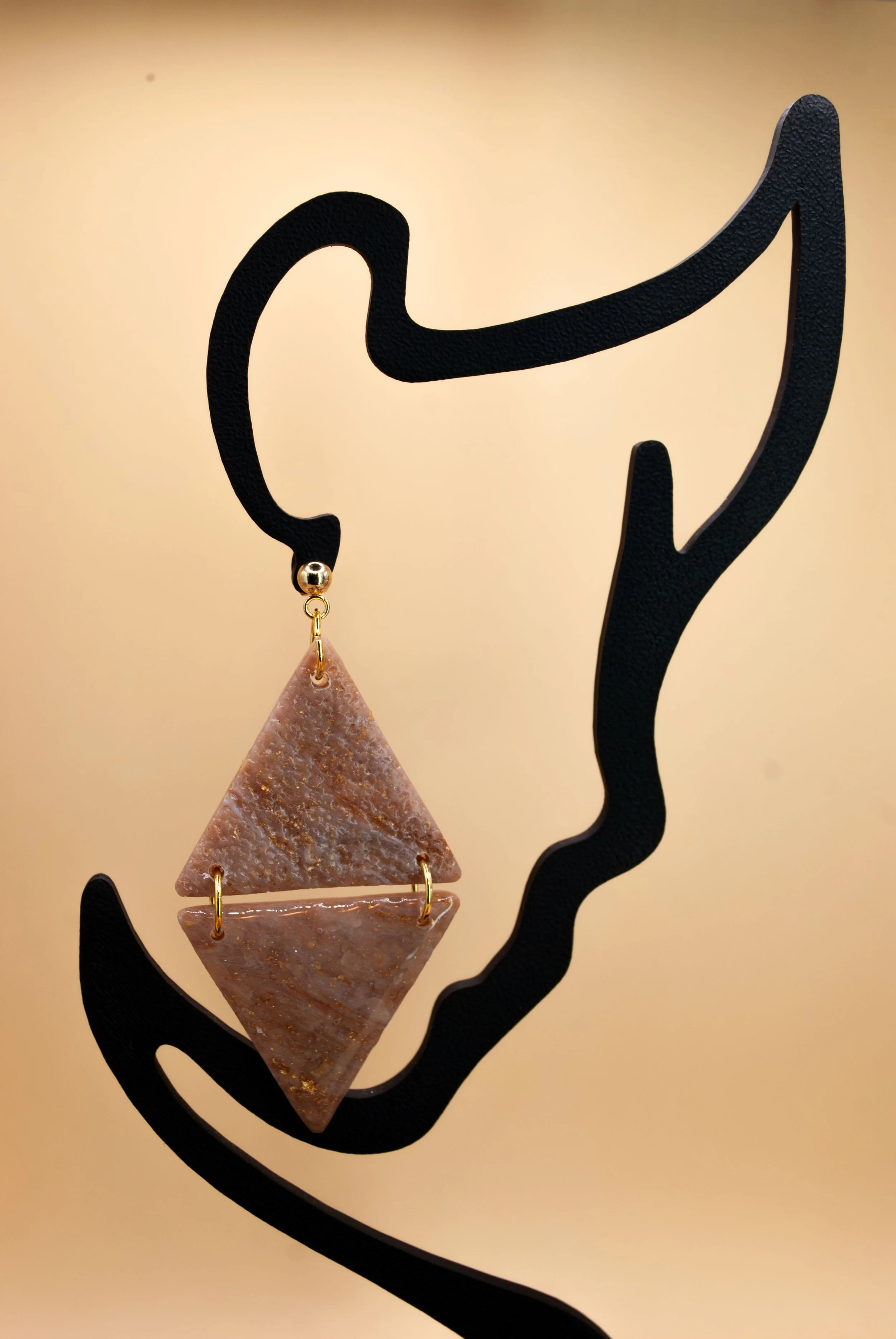 Boucles Oprah - collection marbre noisette