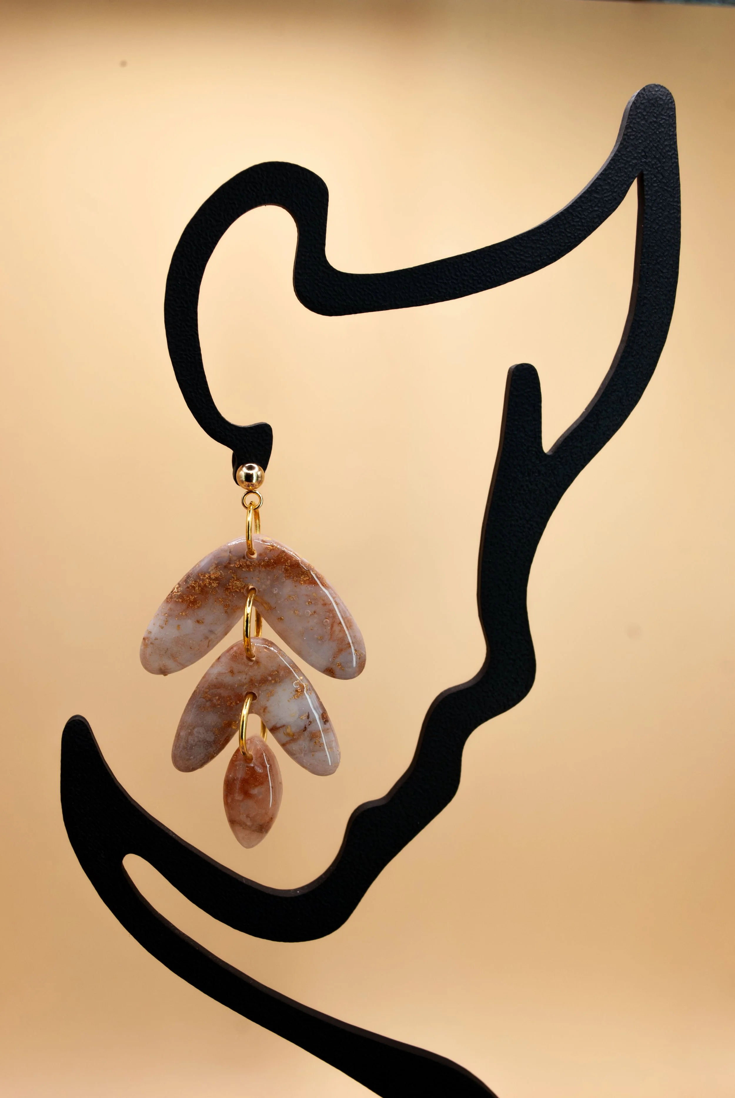 Boucles Nymphéa - collection marbre noisette