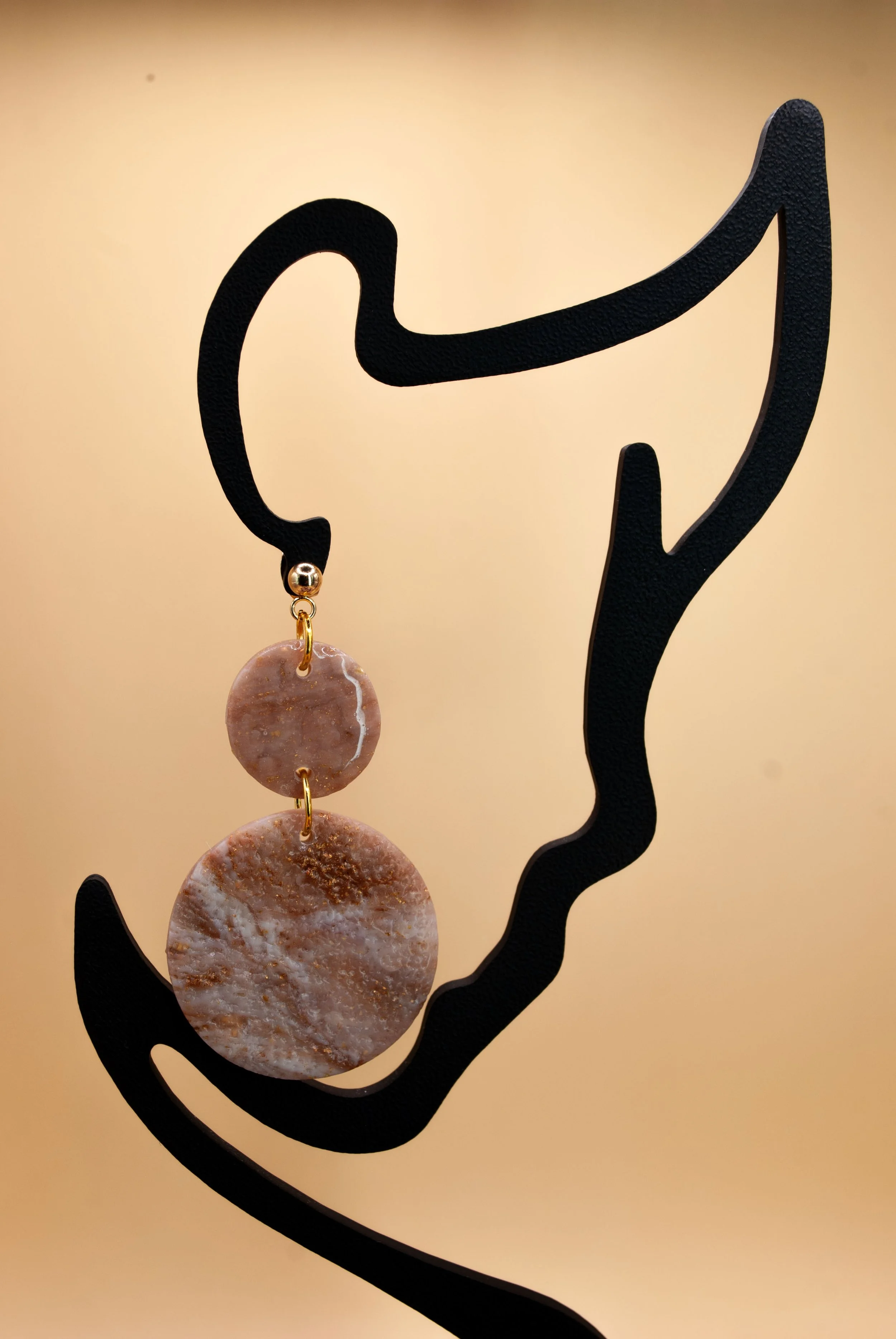 Boucles Kate - collection marbre noisette