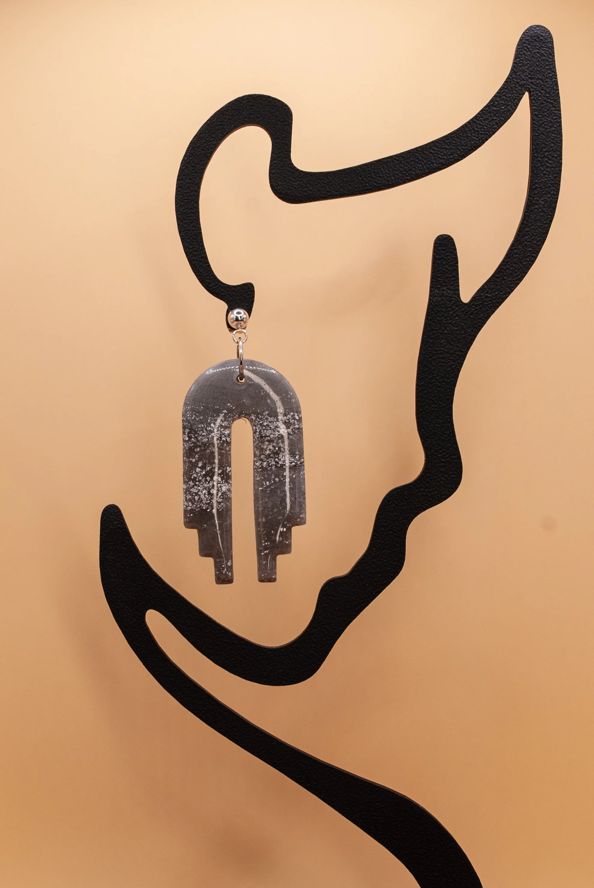 Boucles Arkana -collection gris de lune