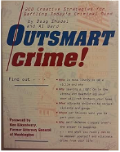 Vintage magazine or pamphlet titled 'Outsmart Crime!' with a list of crime prevention tips and advice.
