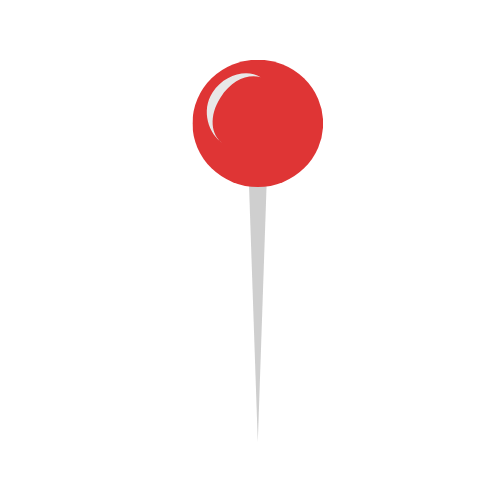 Red lollipop with a white stick against a black background.