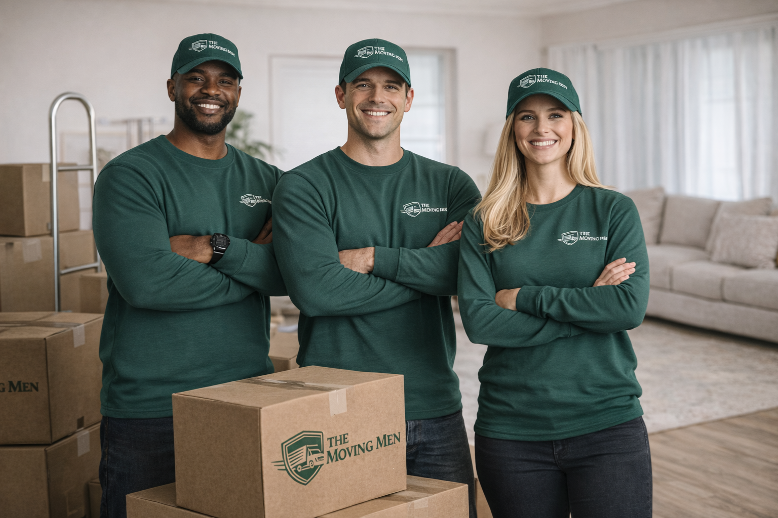 Professional moving crew from The Moving Men ready to handle a residential move in Metro Detroit, Michigan