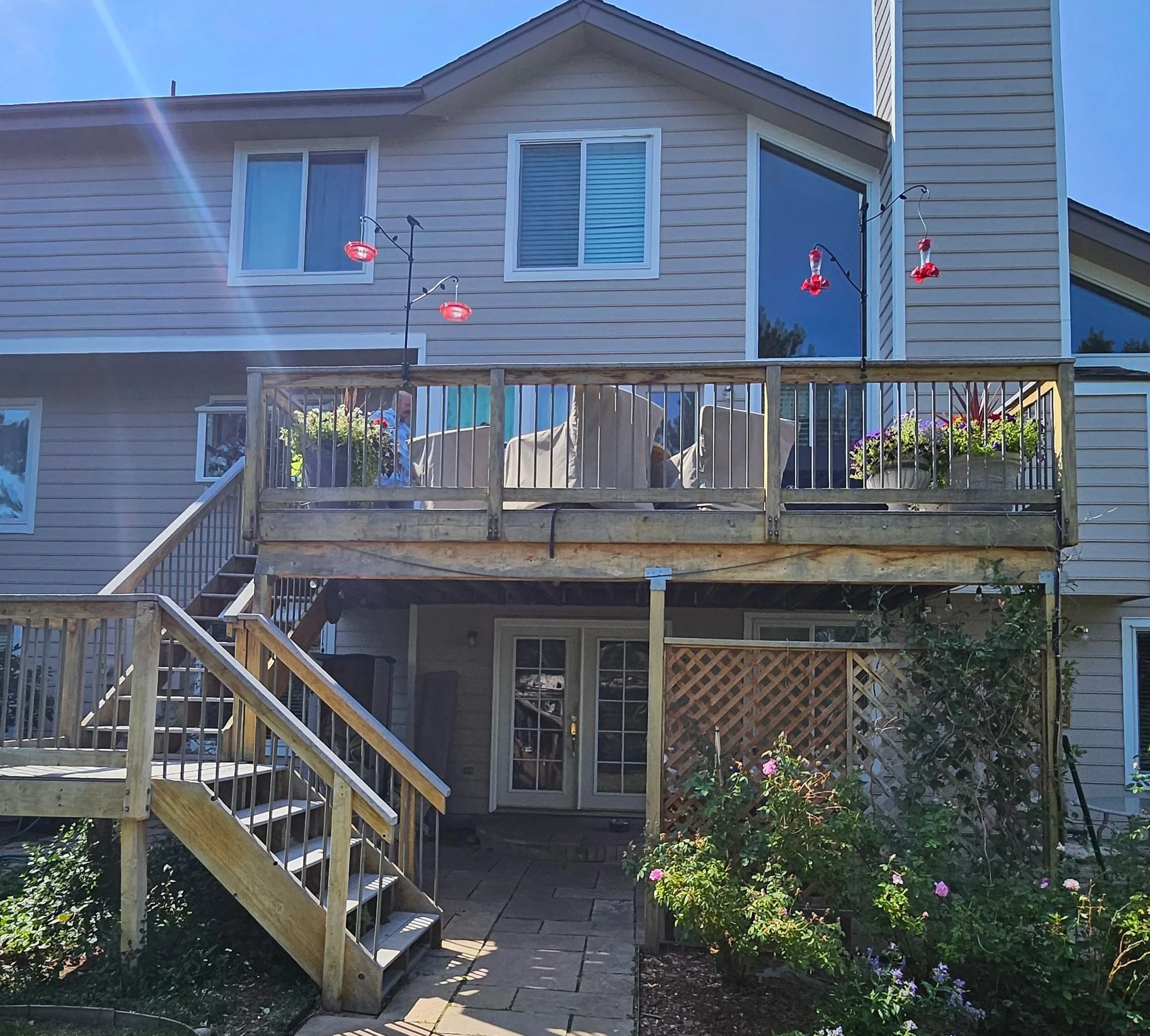 Before Mile High Decks Decking makeover Denver Metro. Castle Rock Deck Builders!  Highlands Ranch, Littleton, Larkspur, Monument, Castle Pines, Decks Pergolas and Roofs Outdoor living space