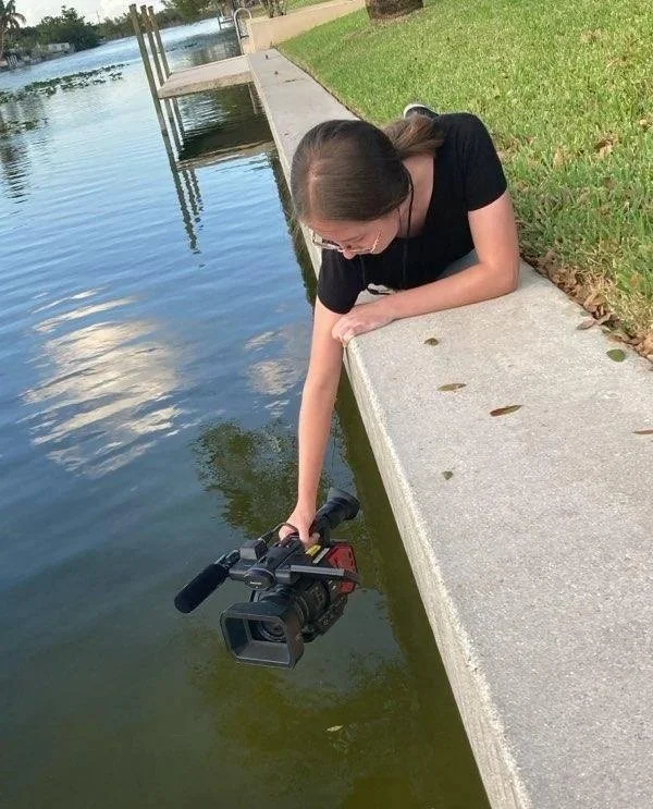 Recording b-roll for an internship story (I didn't drop the camera, don't worry).