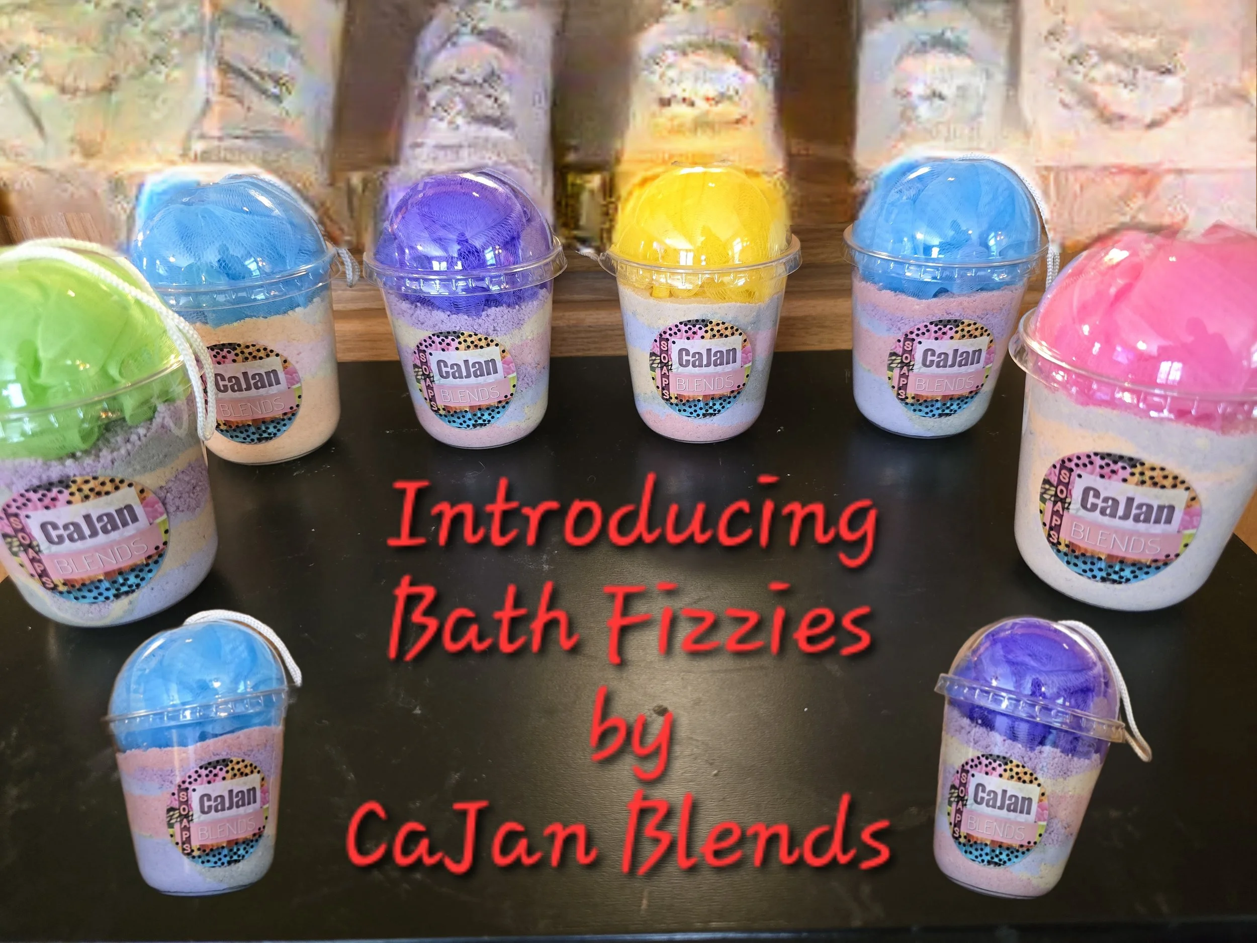 Bath Fizzies with Loofa