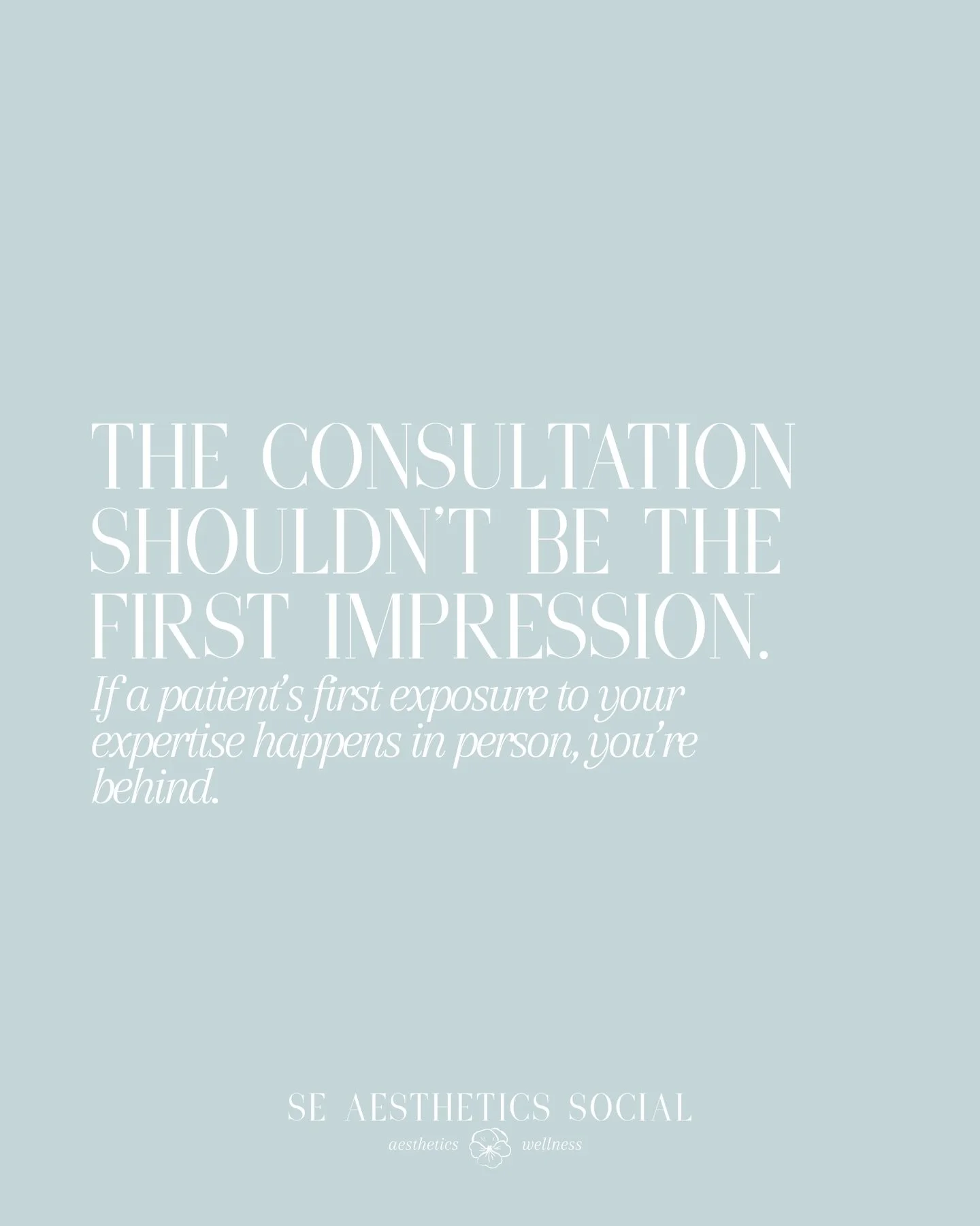 Your consultation shouldn&rsquo;t be your patients first impression of you. By the time a patient books, they should already feel like they know you &mdash; your eye, your approach, your results. 🤍💉

That&rsquo;s why for all of my nurse injector cl