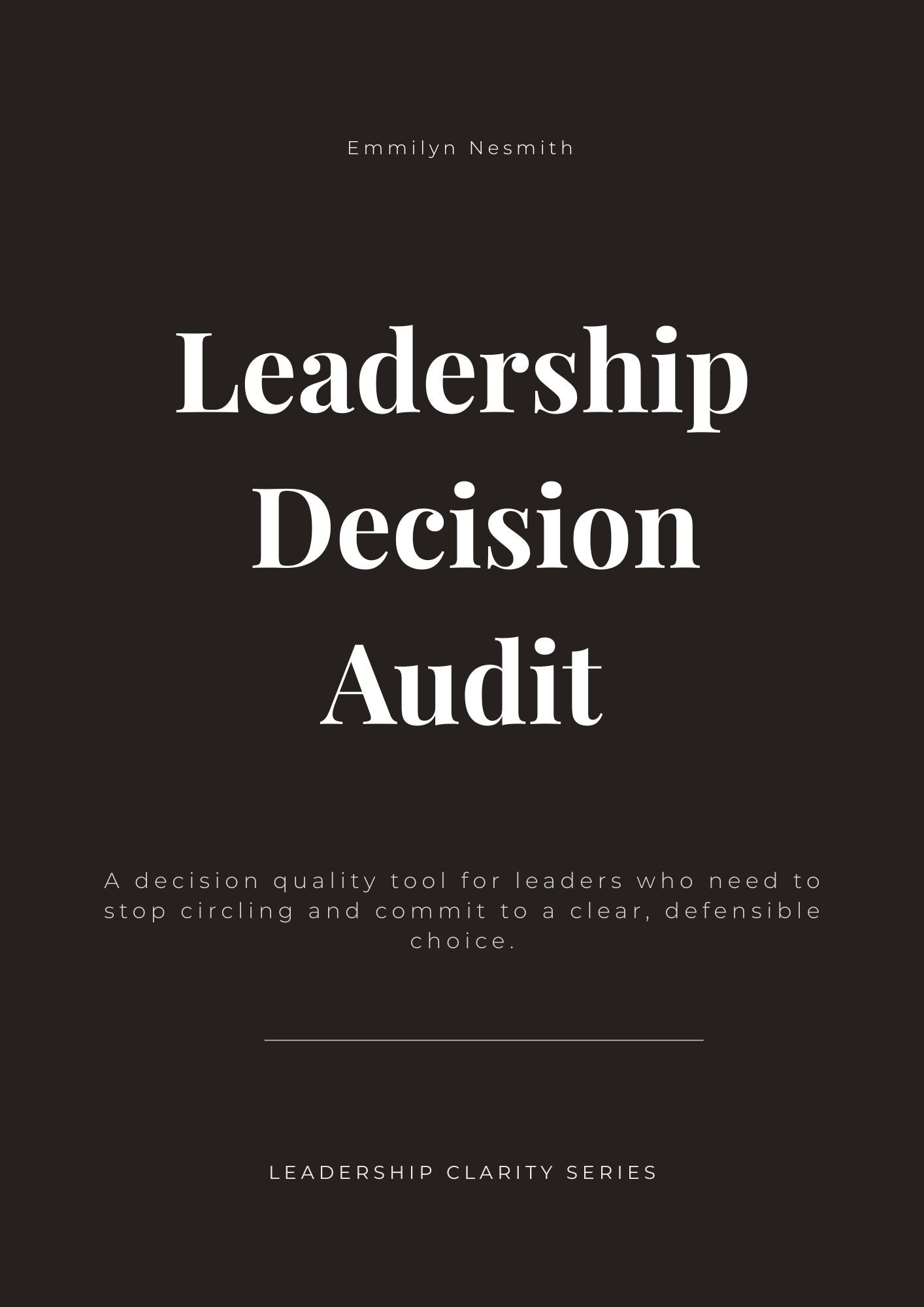 Leadership Decision Audit