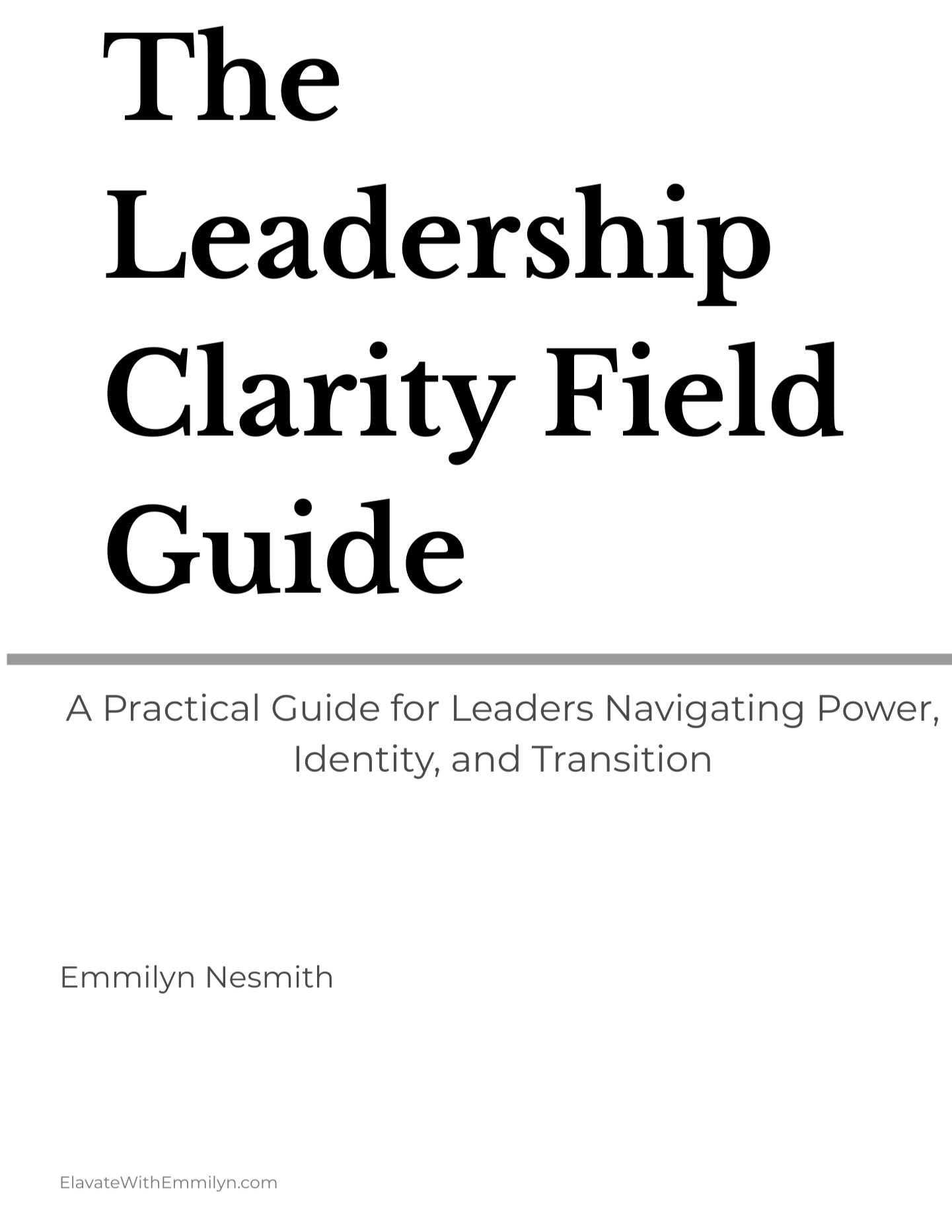 The Leadership Clarity Field Guide