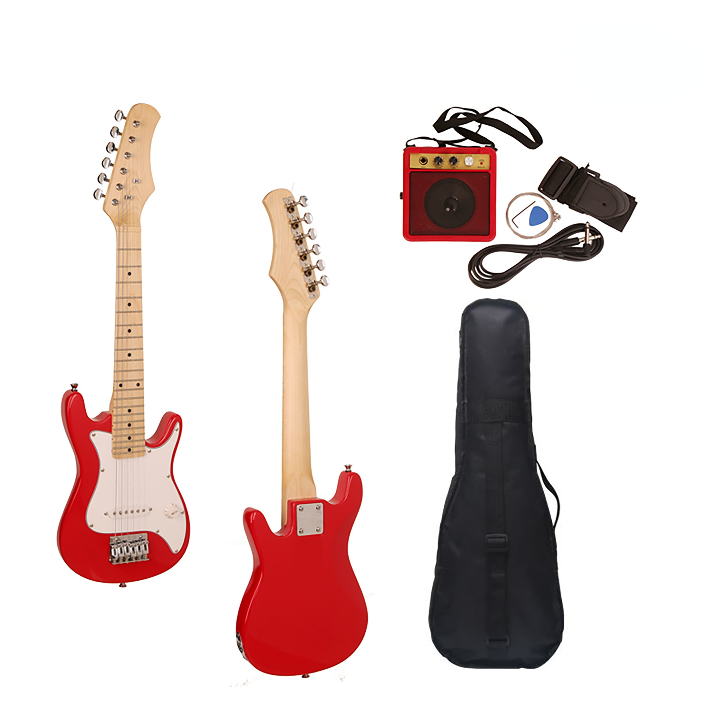 Kids Electric Guitar in Red – Complete Beginner Combo