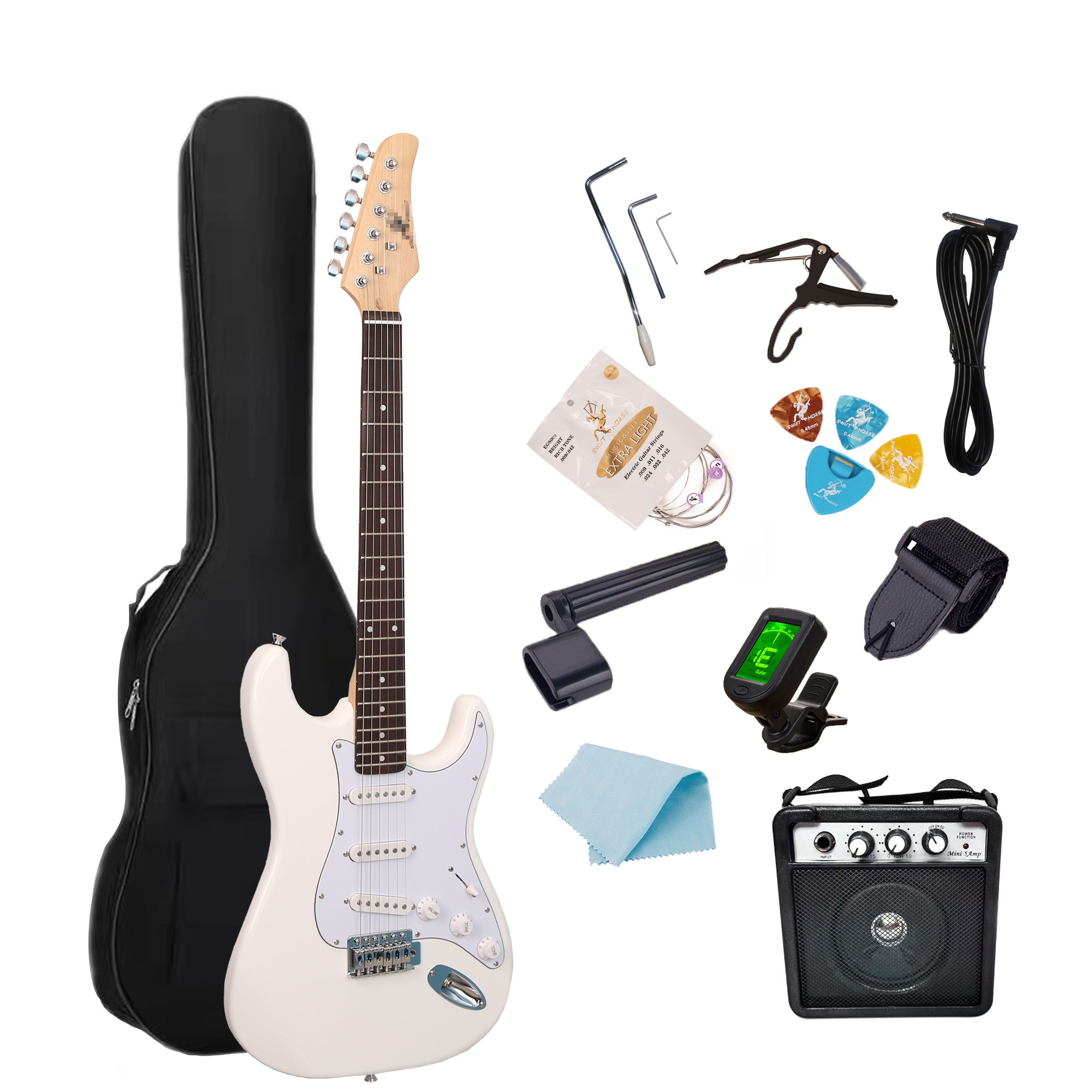 Product NaST-Style Electric Guitar in Natural Finish – Complete Beginner Combo 🎸