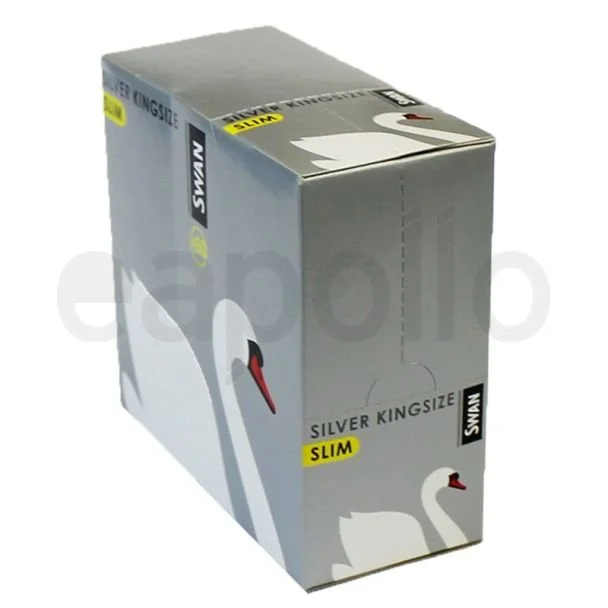 Swan King Size Slim Paper - Silver
