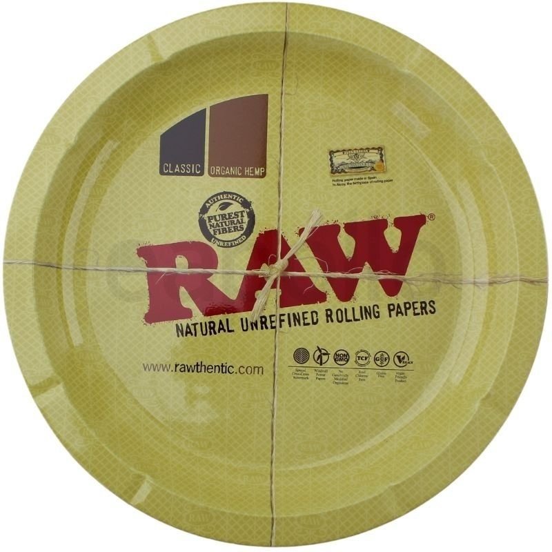 RAW Round Metal Replica Ashtray Tray- Large (30 cm)