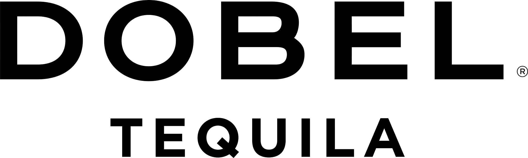 Black logo with the words "DOBLE TEQUILA" in bold uppercase letters.