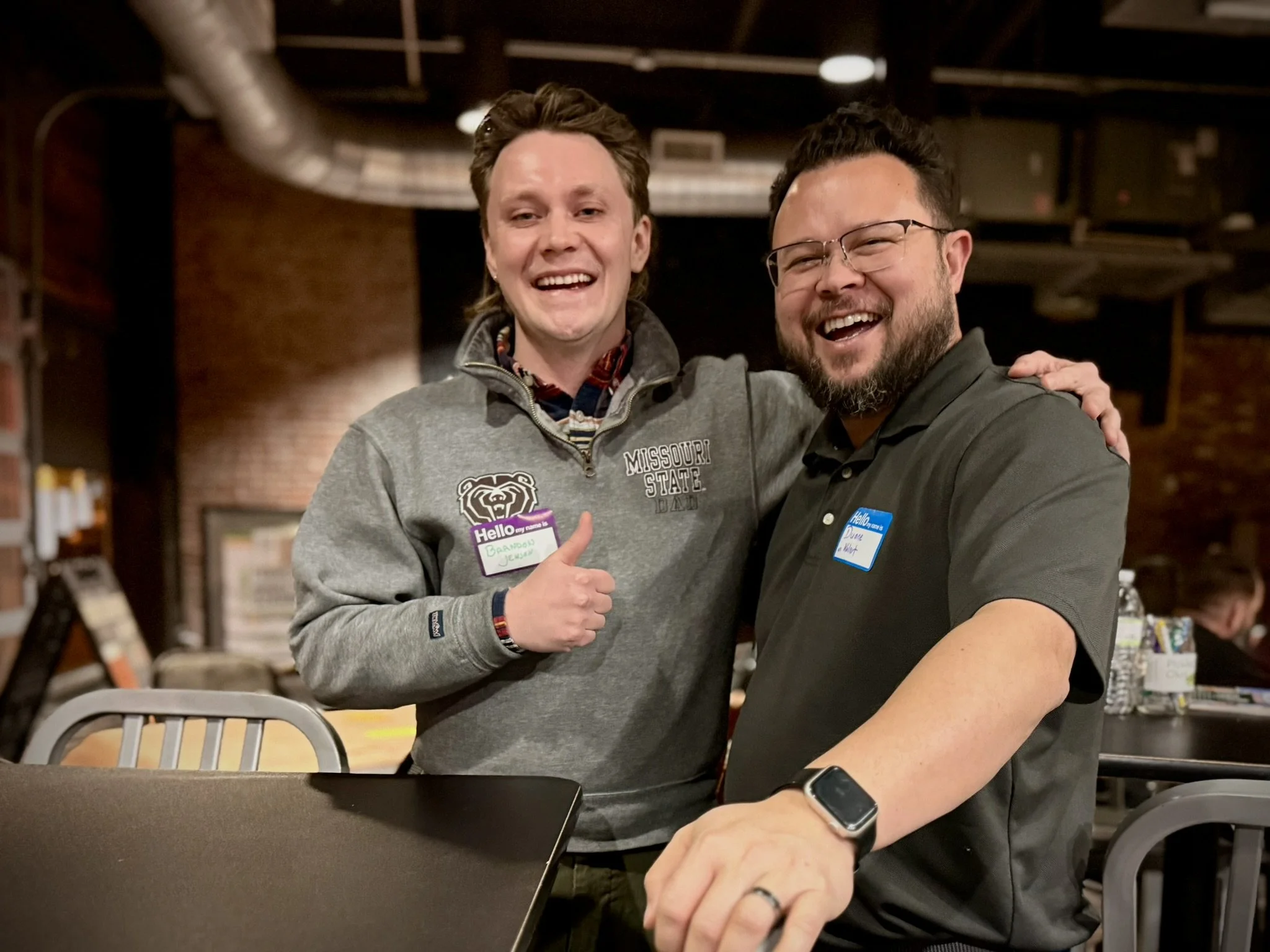 Zone 3 Councilman Brandon Jenson and President Duane Keys at a social event
