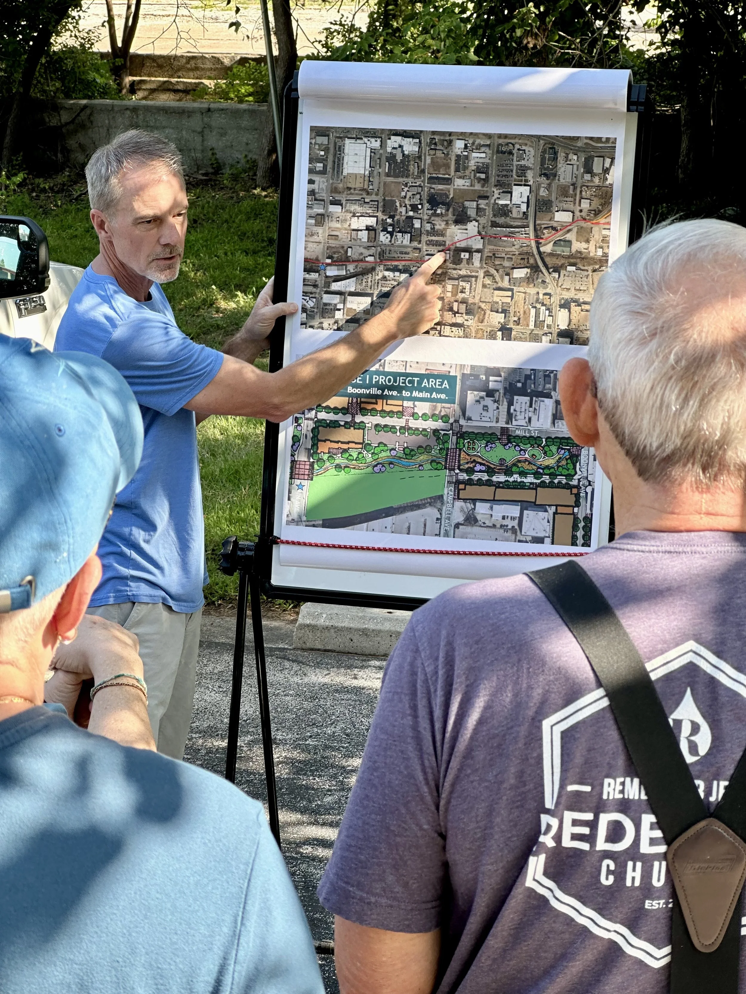 Neighbors learning about our watershed