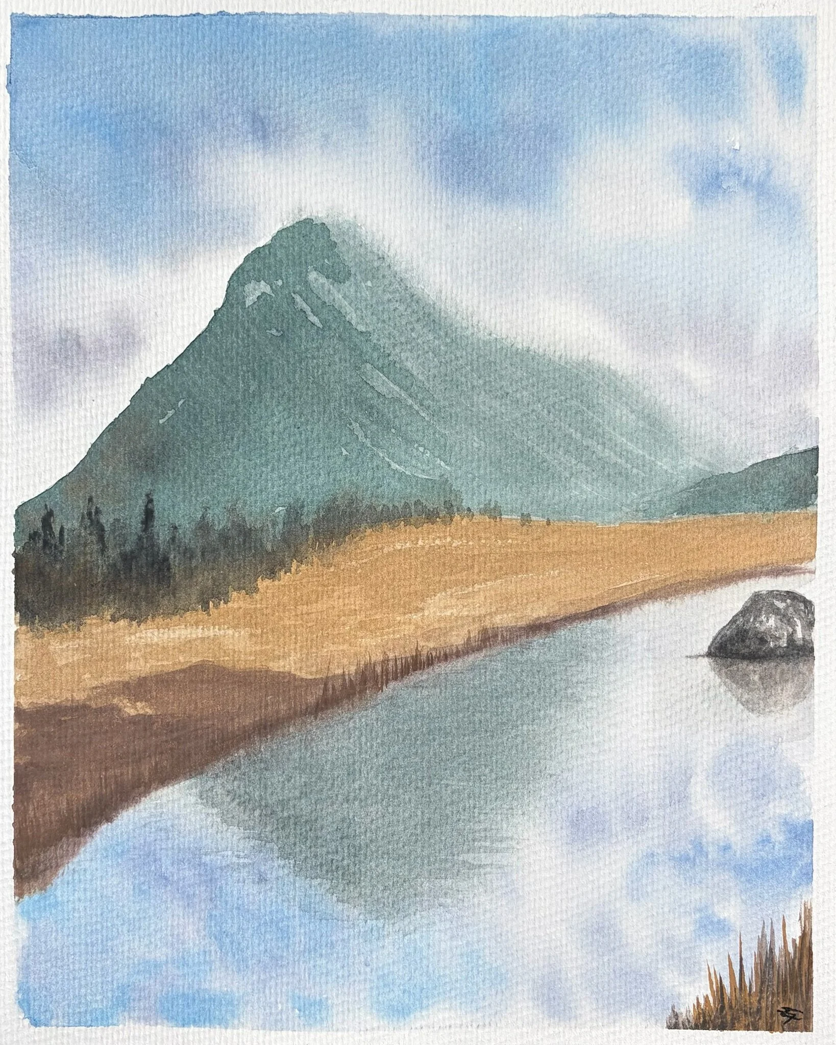 Highland Reflections - $100 - 
Original Watercolor - 
10"x8"