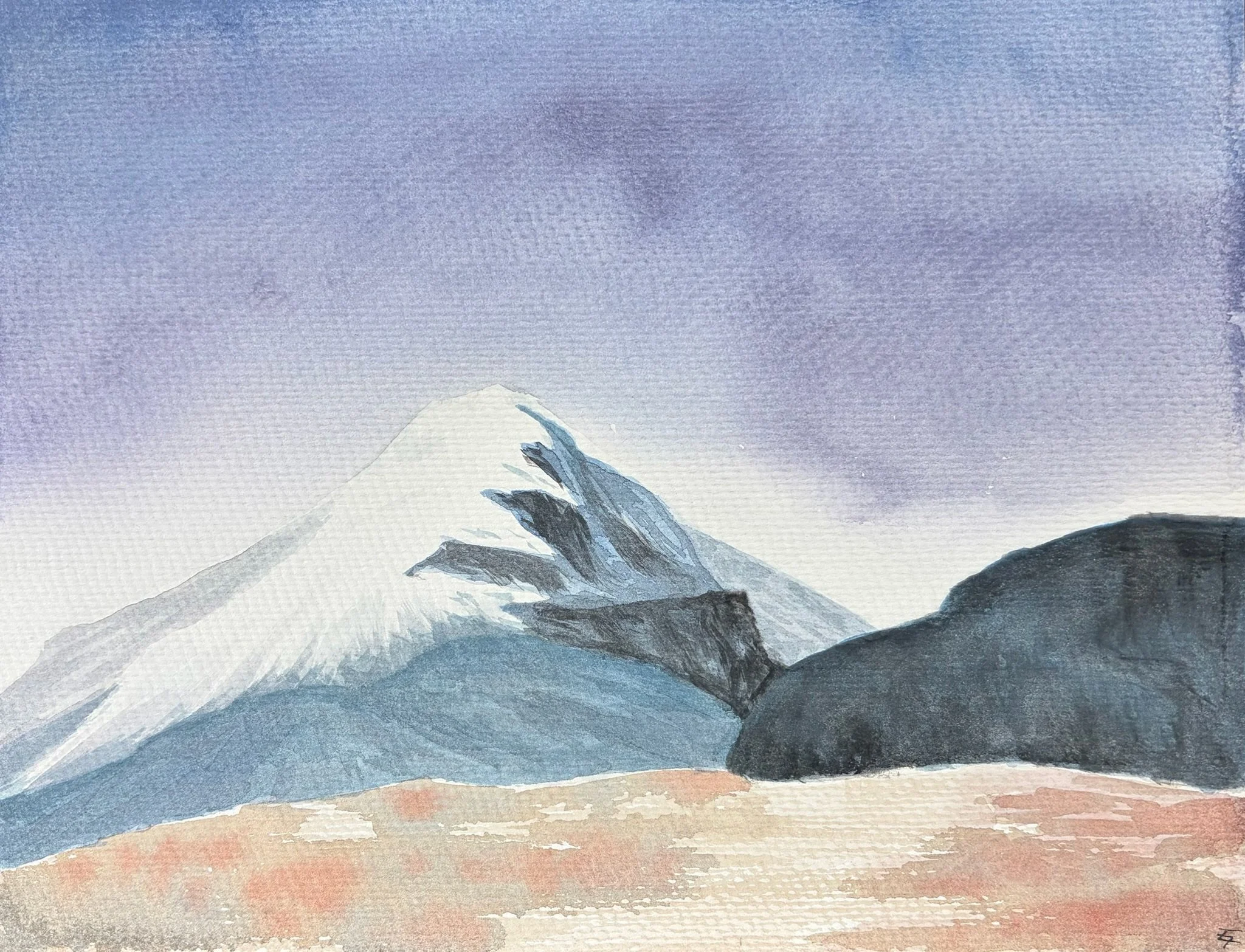 Alpine Dawn -$100 - 
Original Watercolor - 
10"x8"