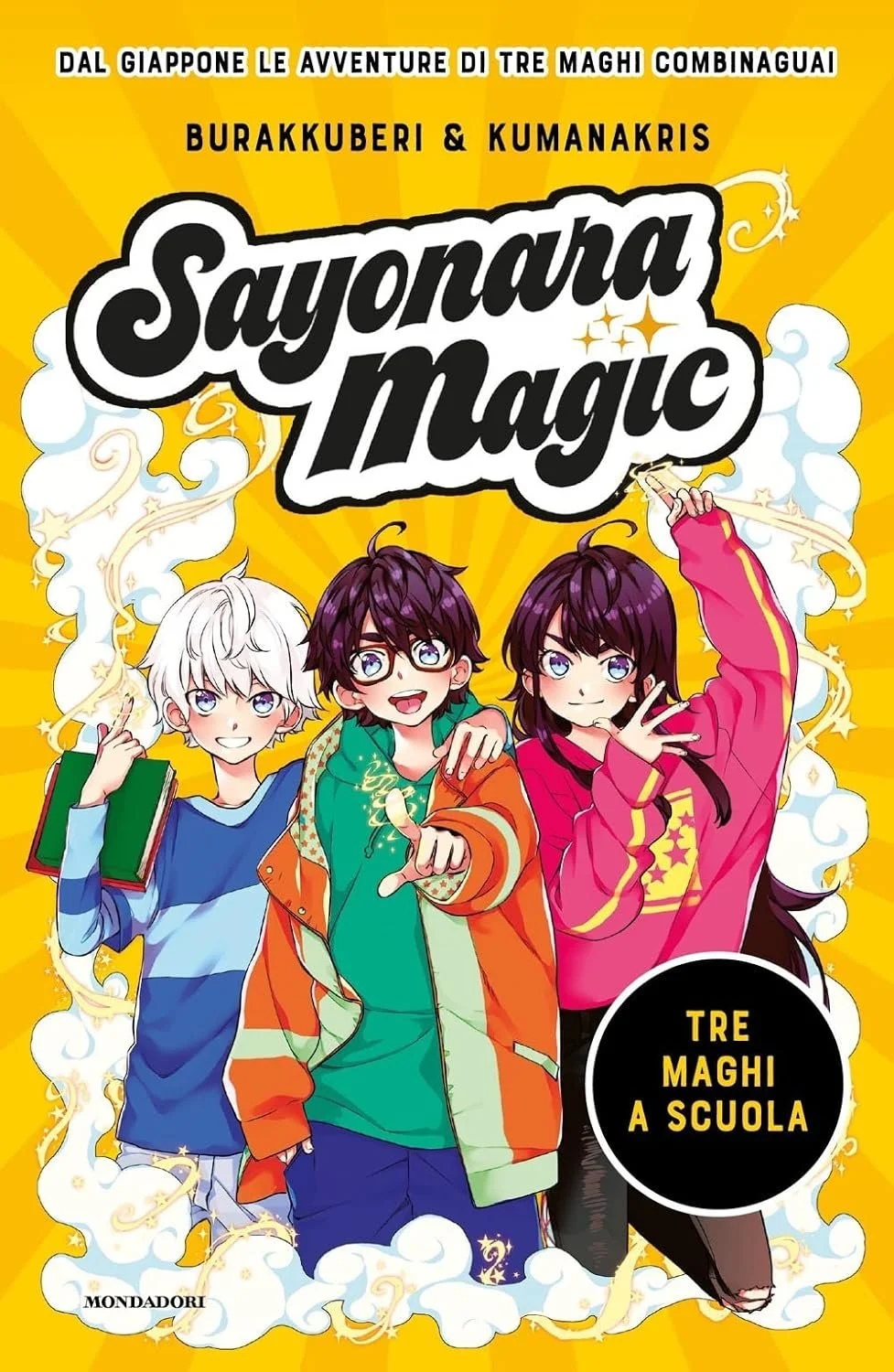 La portada en italiano de "Sayonara Magic 1: Magos en el colegio"