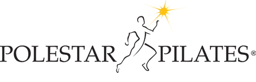 Poletar Pilates logo with a stylized figure holding a star, combining text and graphic design elements.