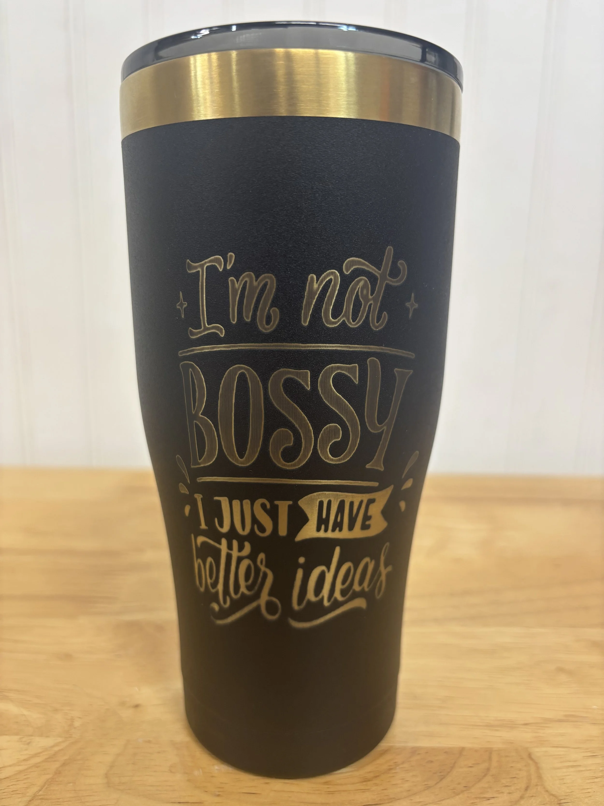 Black & Gold 20oz Tumbler