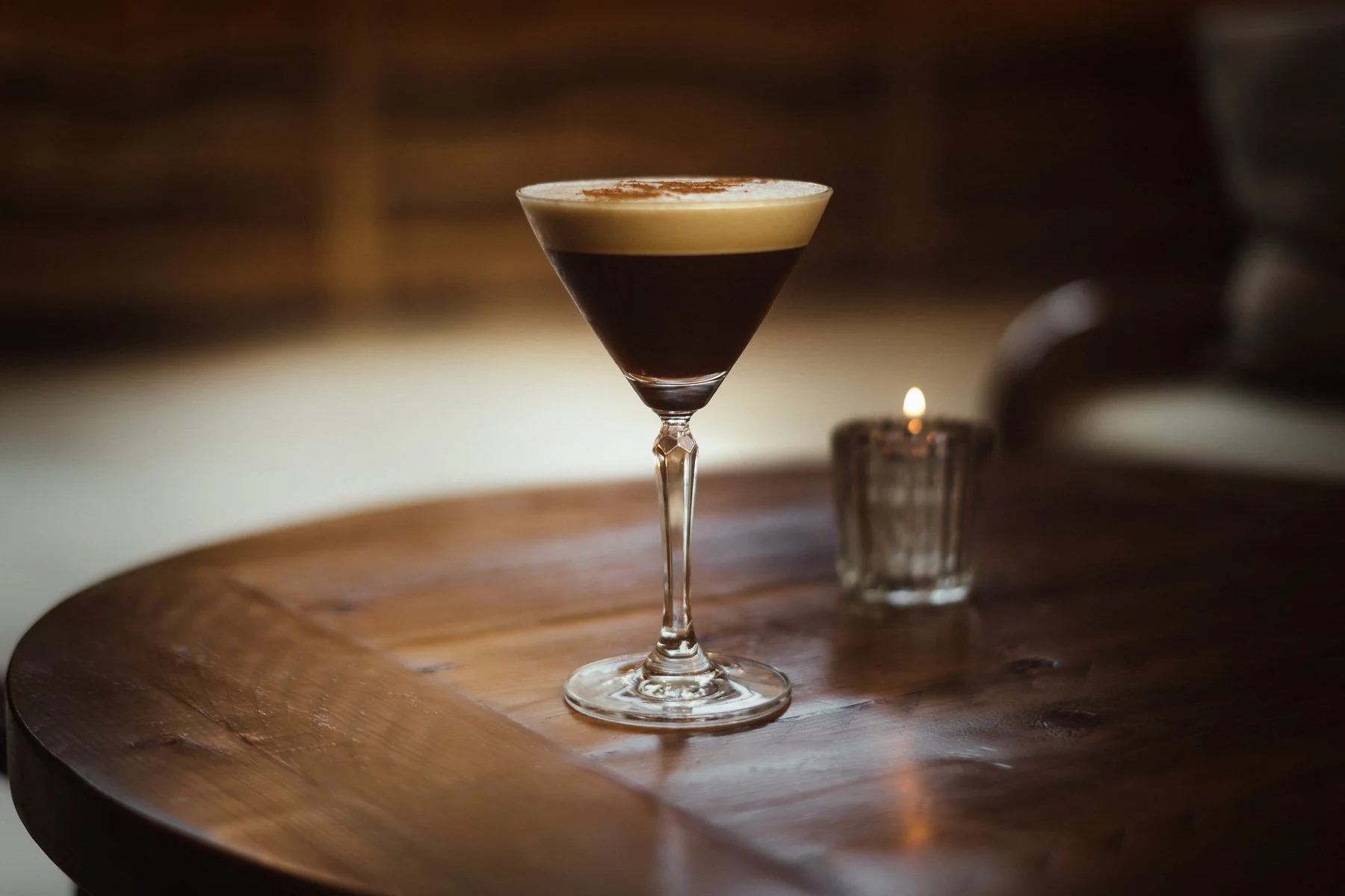 Elegant cocktail served by a private bartender during an intimate event in the Cotswolds