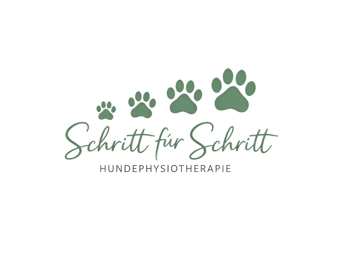 Logo  'Schritt für Schritt Hundphysiotherapie'.