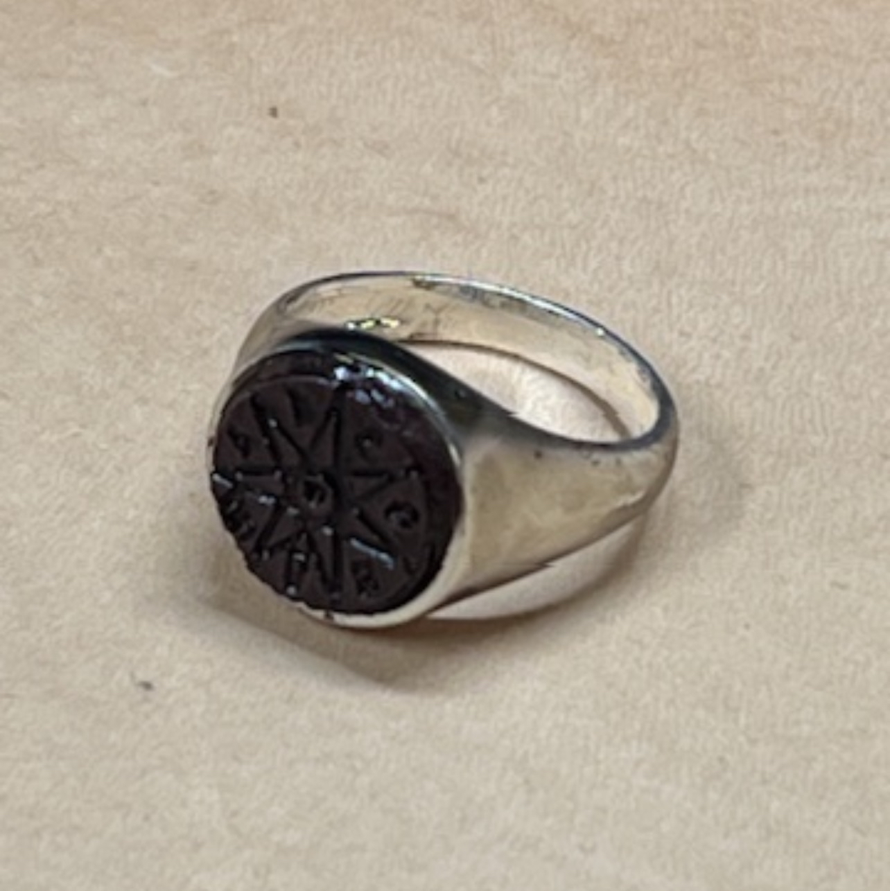 Count Orlok's signet ring for my Nosferatu costume. (lasercut inlay)