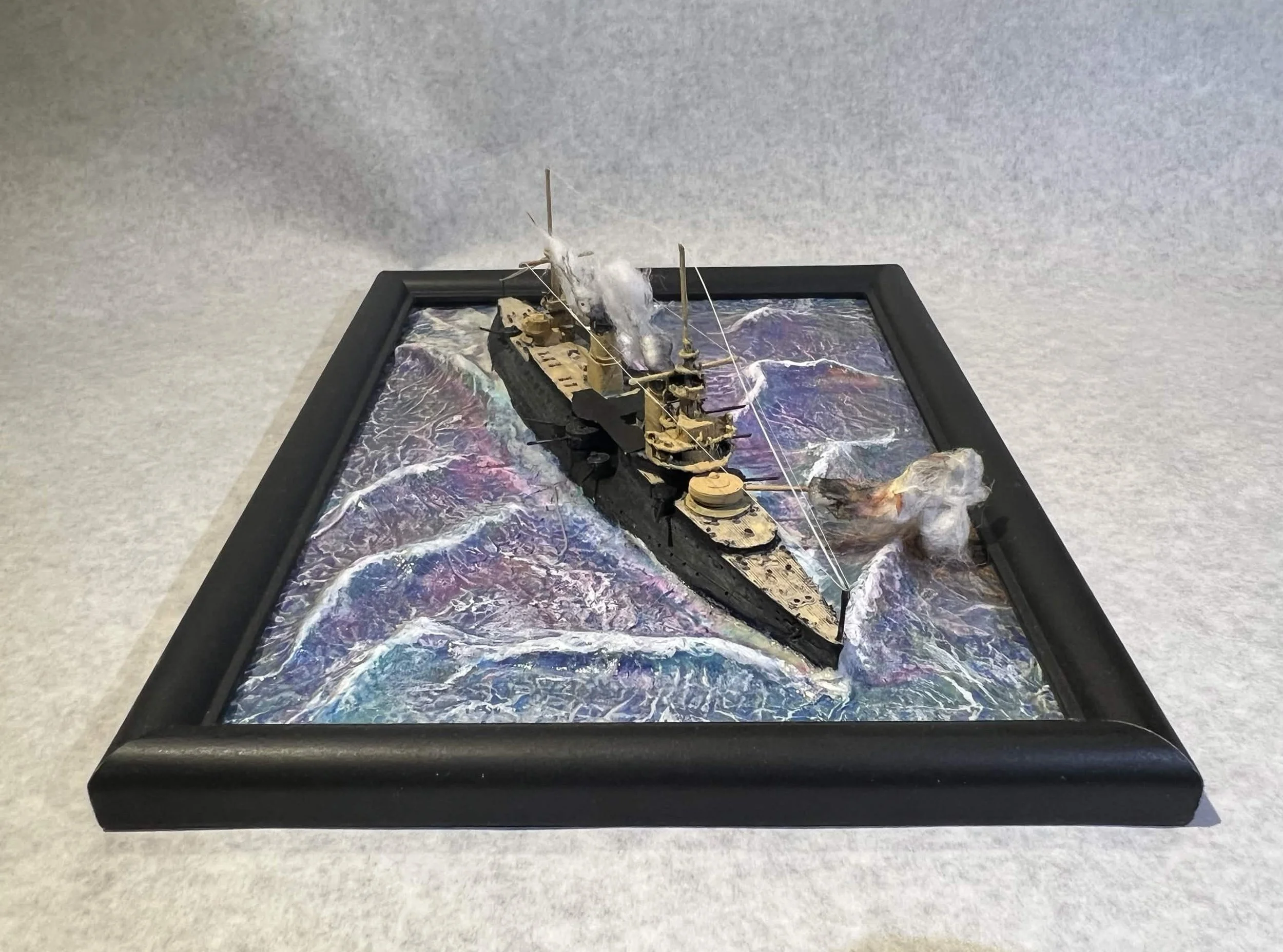 3D Printed Miniature Pre-Dreadnought Diorama