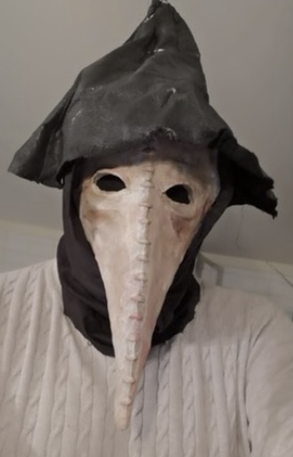 Handsculpted & painted Eileen The Crow Mask - Foamclay