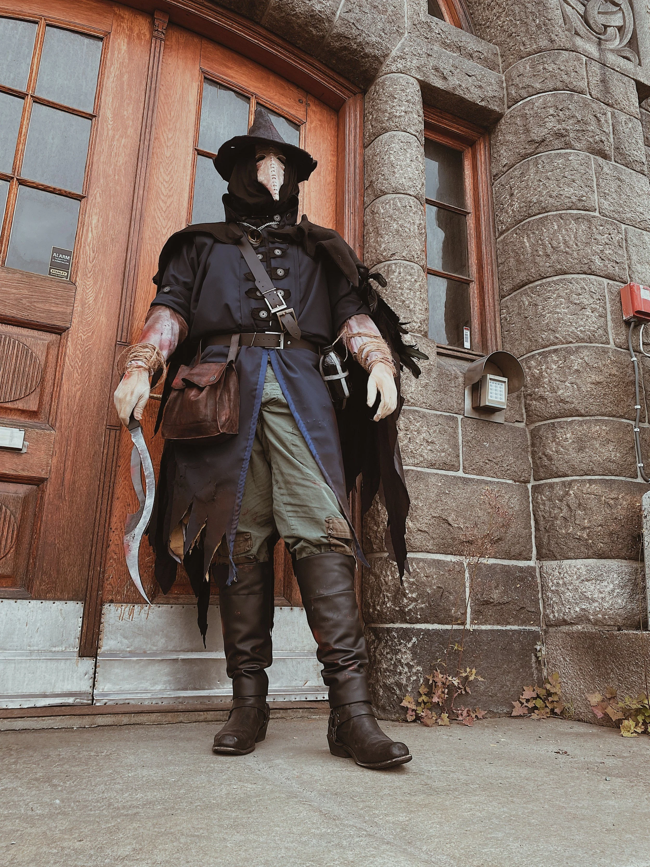 Eileen the Crow from Bloodborne (2015) 
My first time working with Leather for the pouches and bootcovers.
