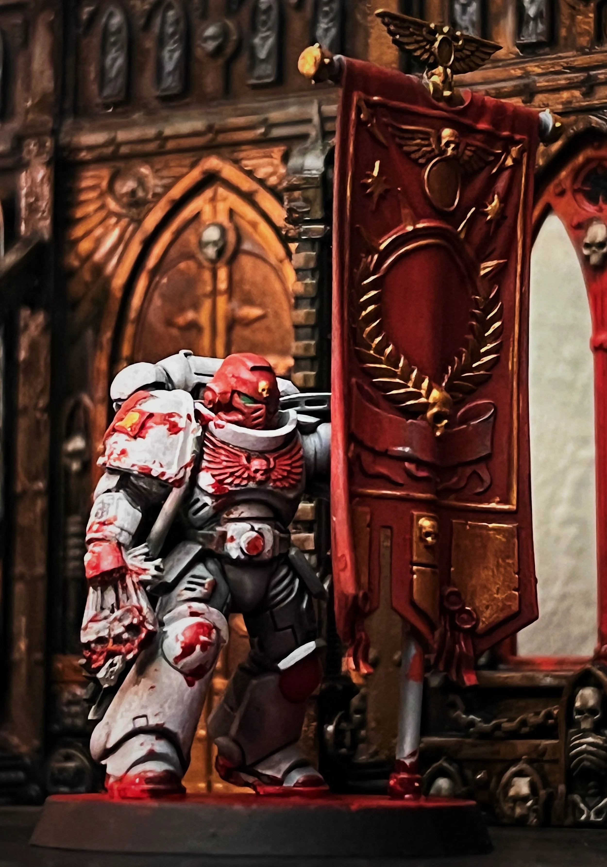 Warhammer 40k miniature assembled and painted by me