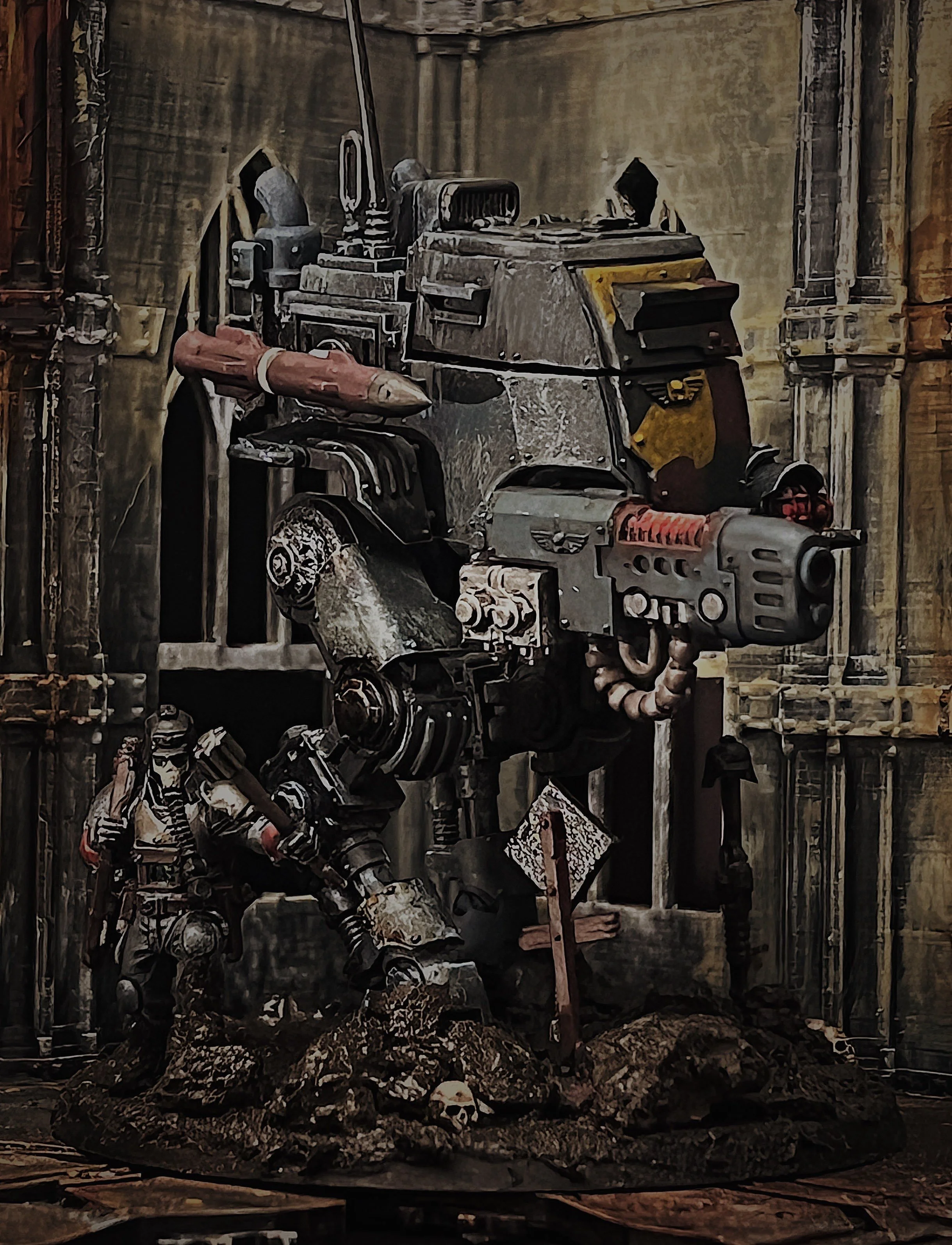 Warhammer 40k miniature assembled and painted by me