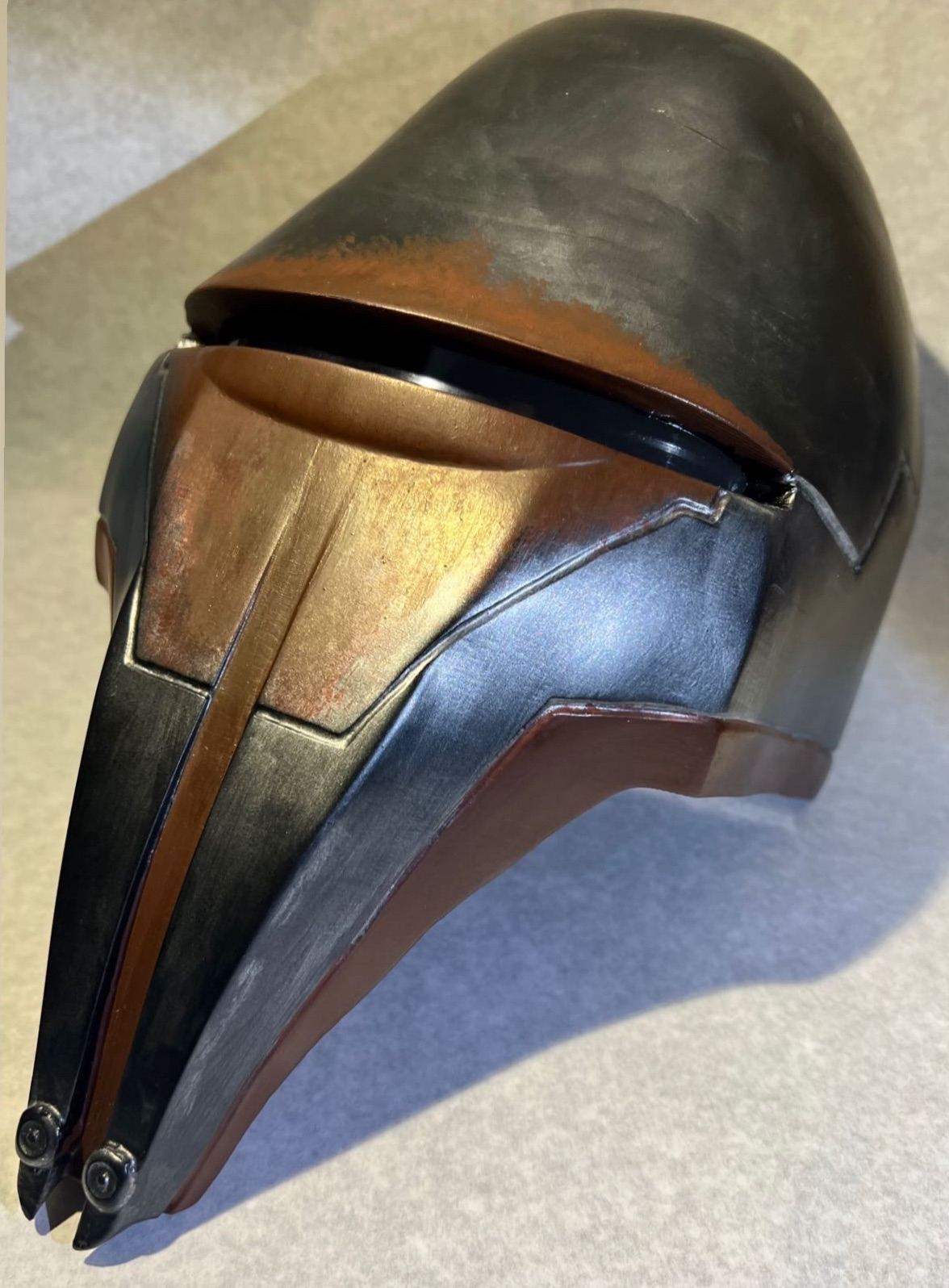 3D Printed Darth Revan mask from Star Wars, Sanded, prepped and painted by me.