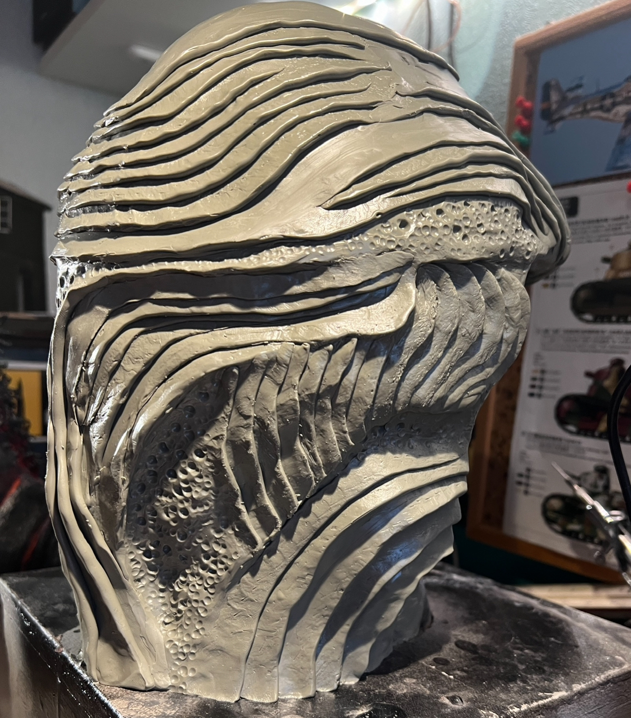 Sculpting work for a latex mask from Whitehaven (2024)