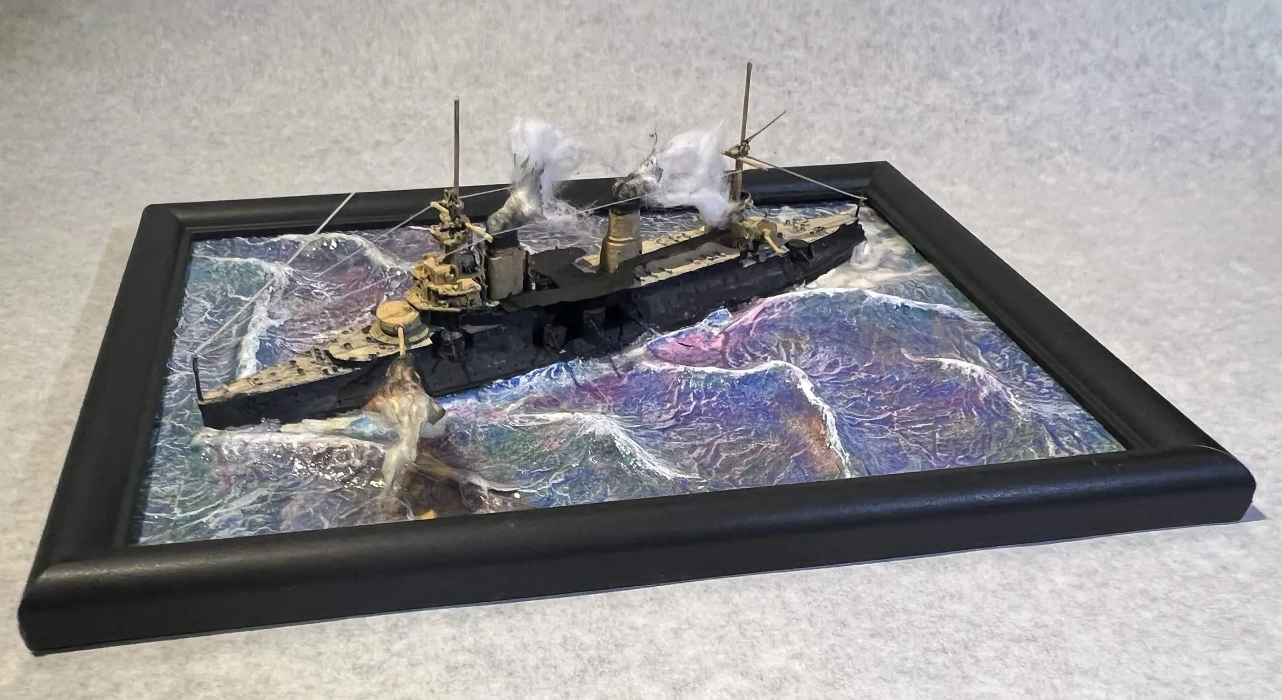 3D Printed Miniature Pre-Dreadnought Diorama